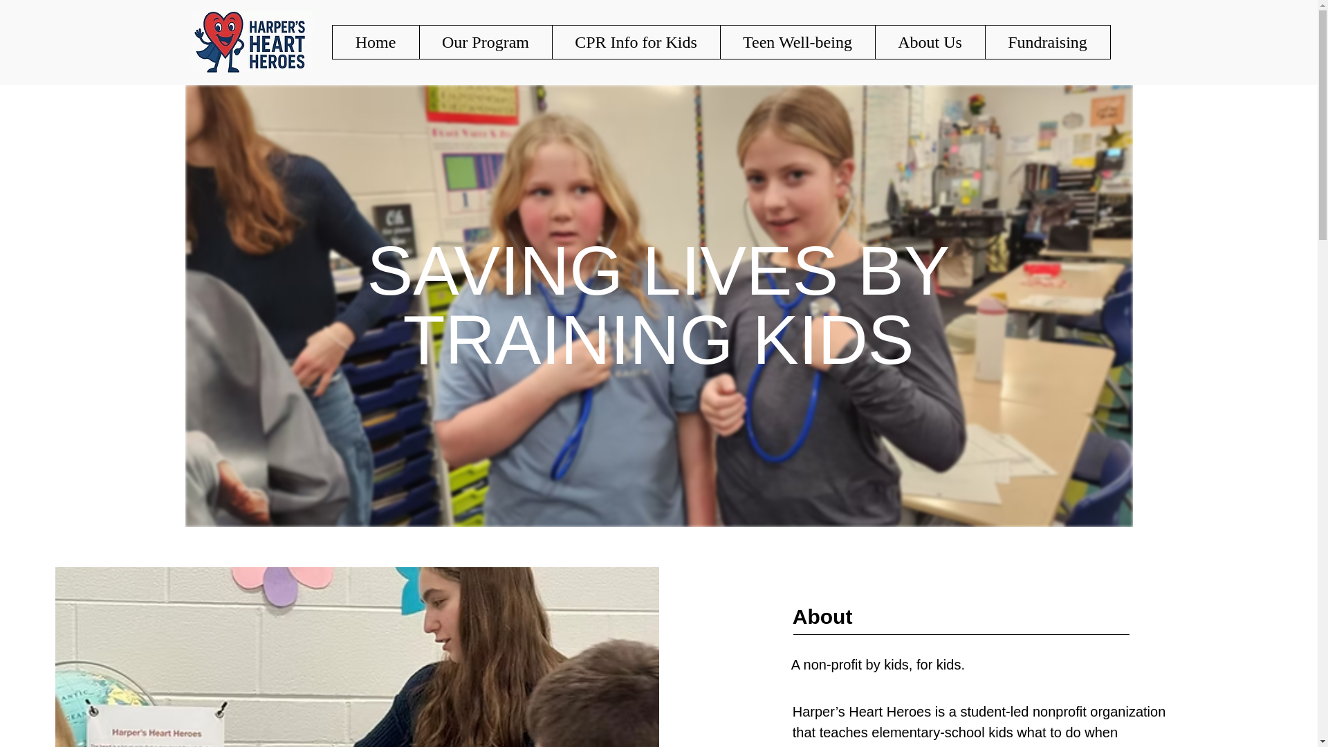 website screenshot of https://harpersheartheroes.org/