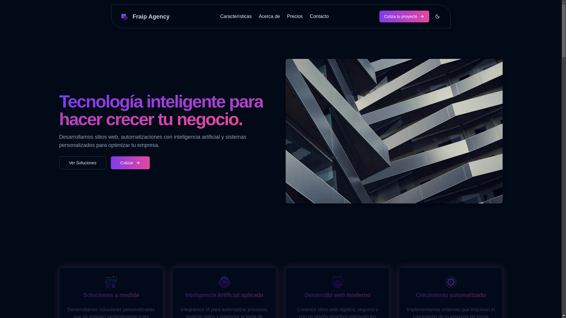 website screenshot of https://fraip.com.mx/