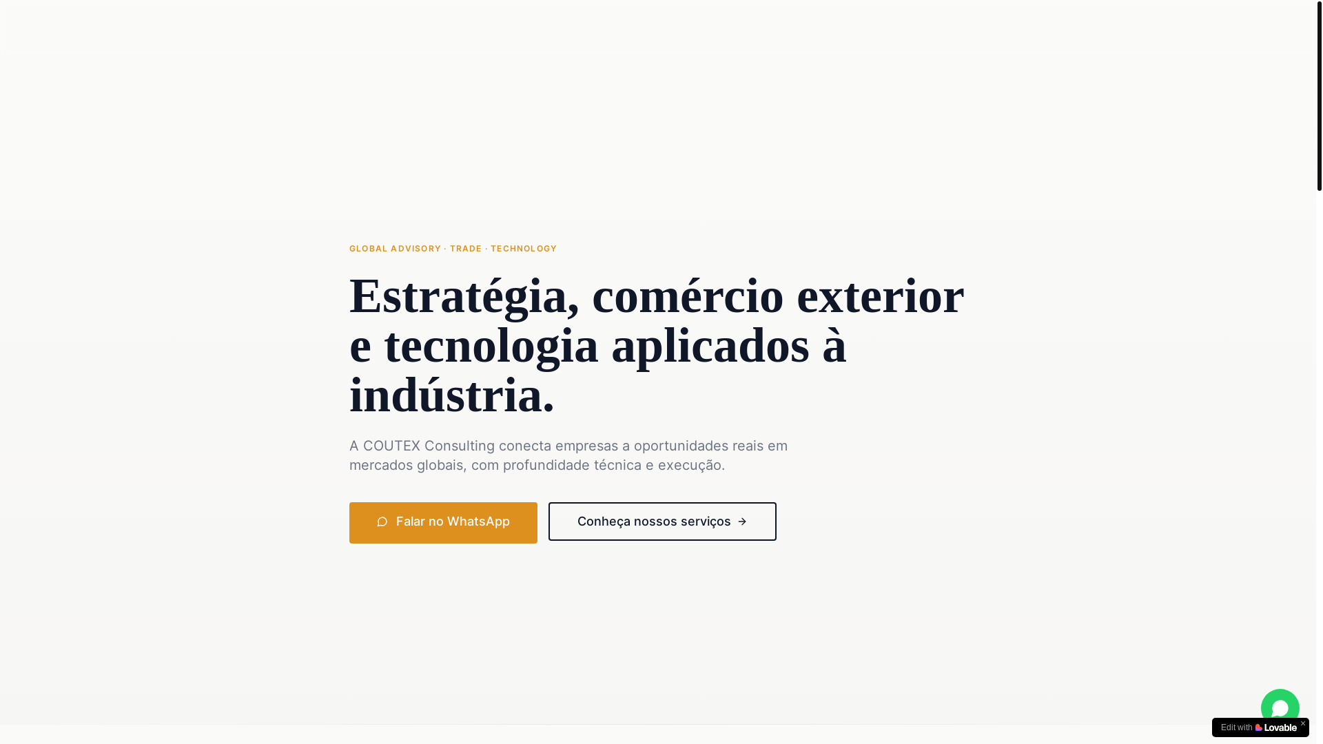 website screenshot of https://coutexconsulting.com/