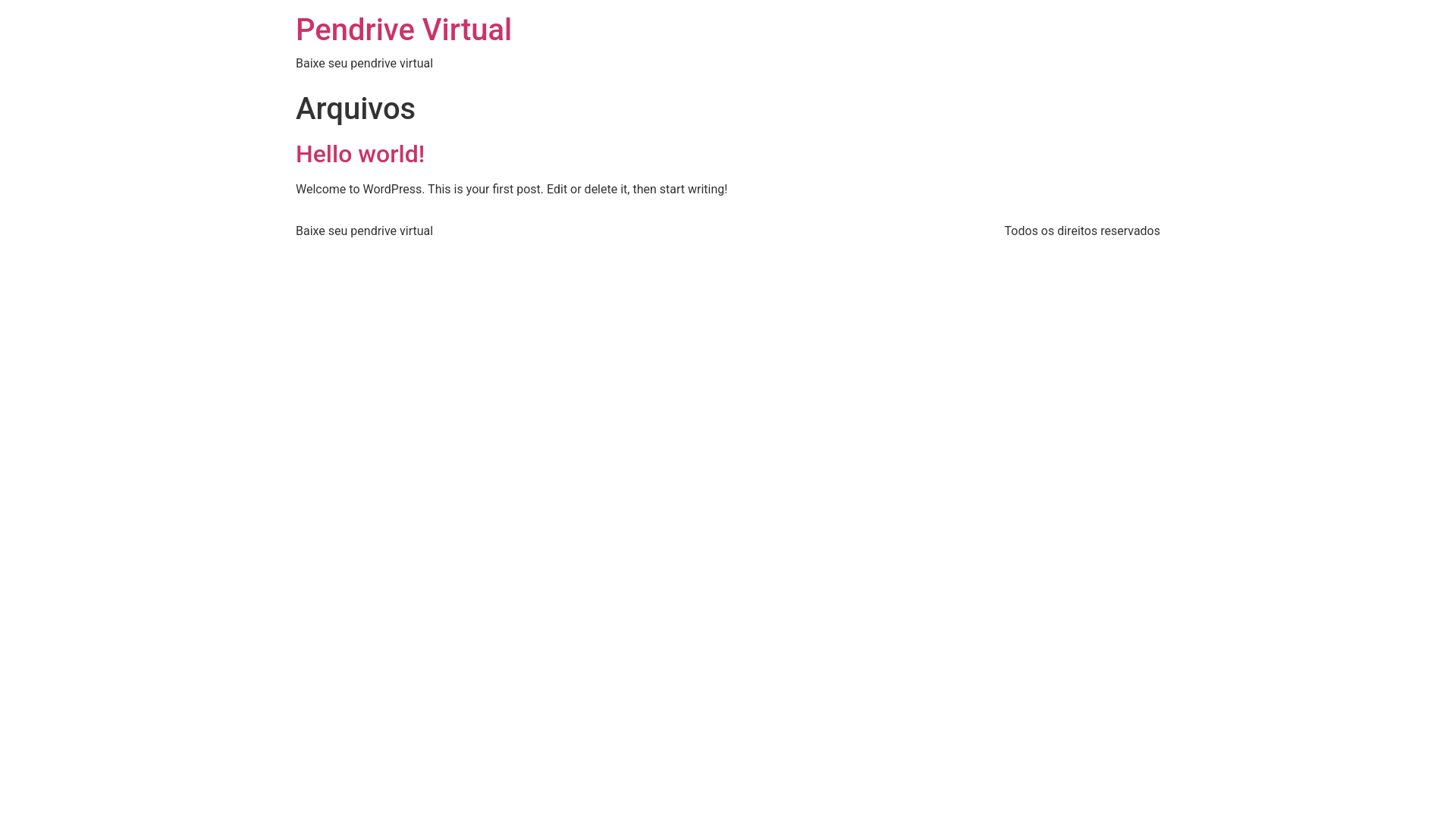website screenshot of https://pendrivevirtual.shop/