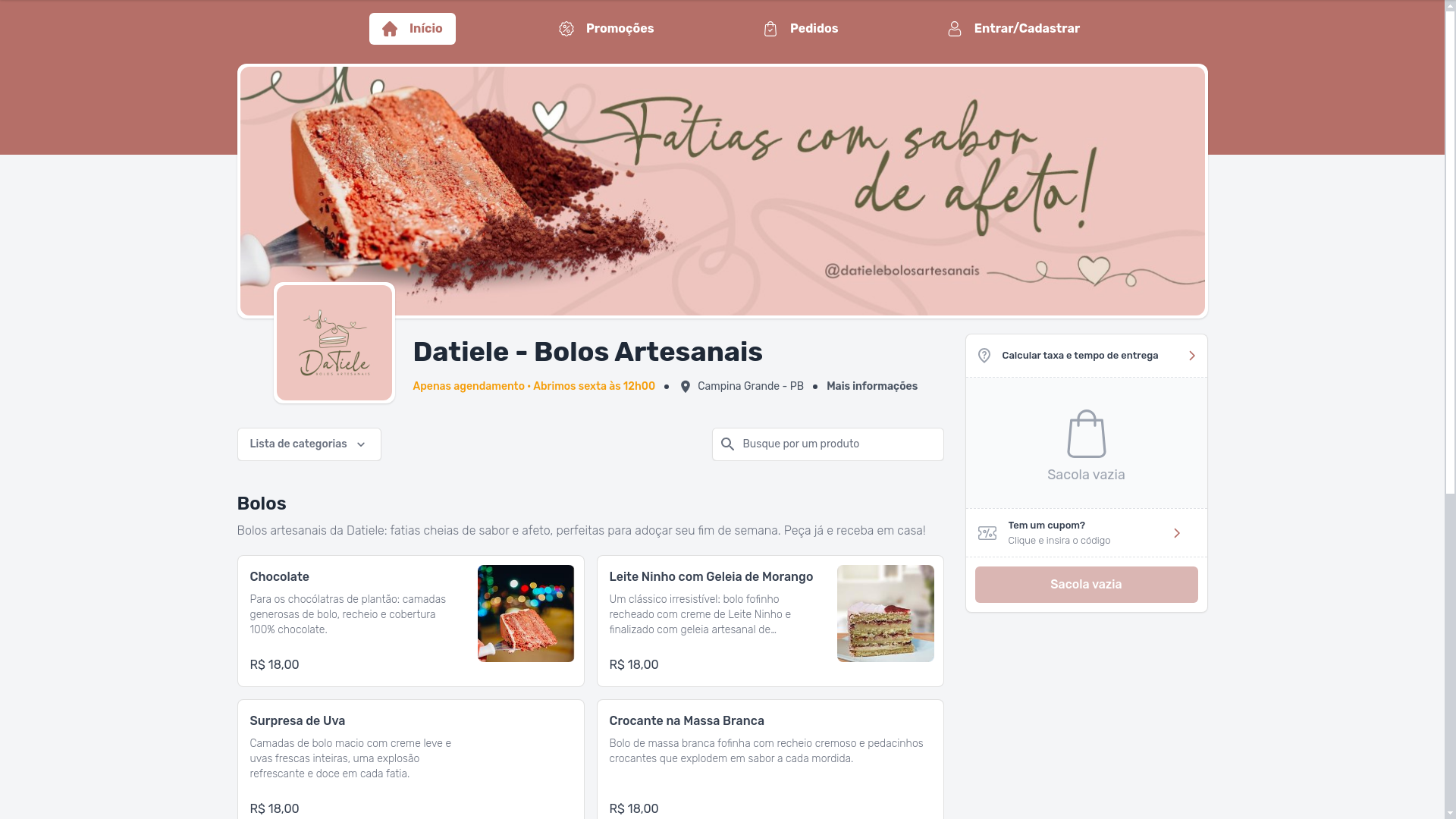 website screenshot of https://datiele.com.br/