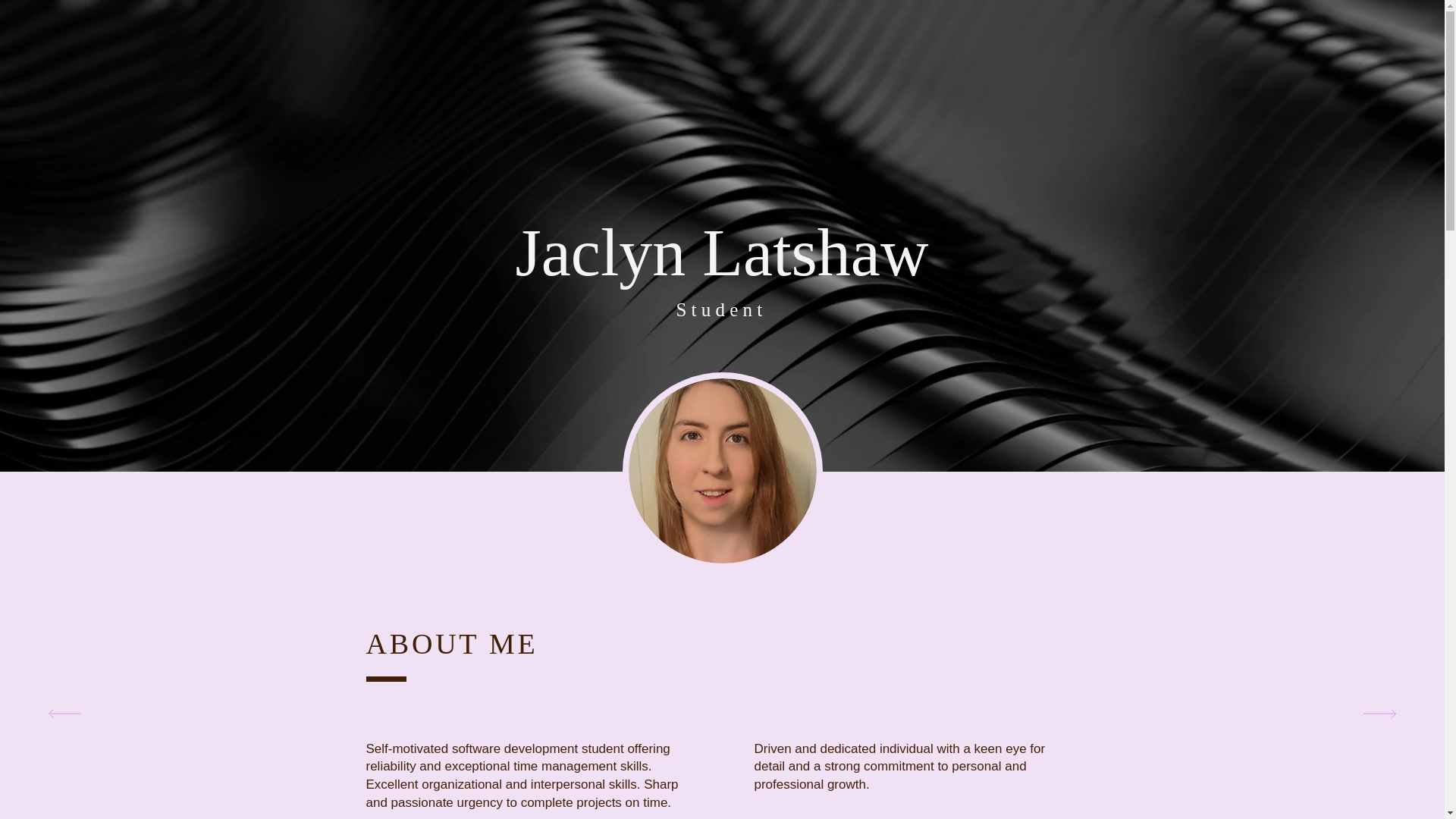 website screenshot of https://jaclyn-latshaw-portfolio.com/