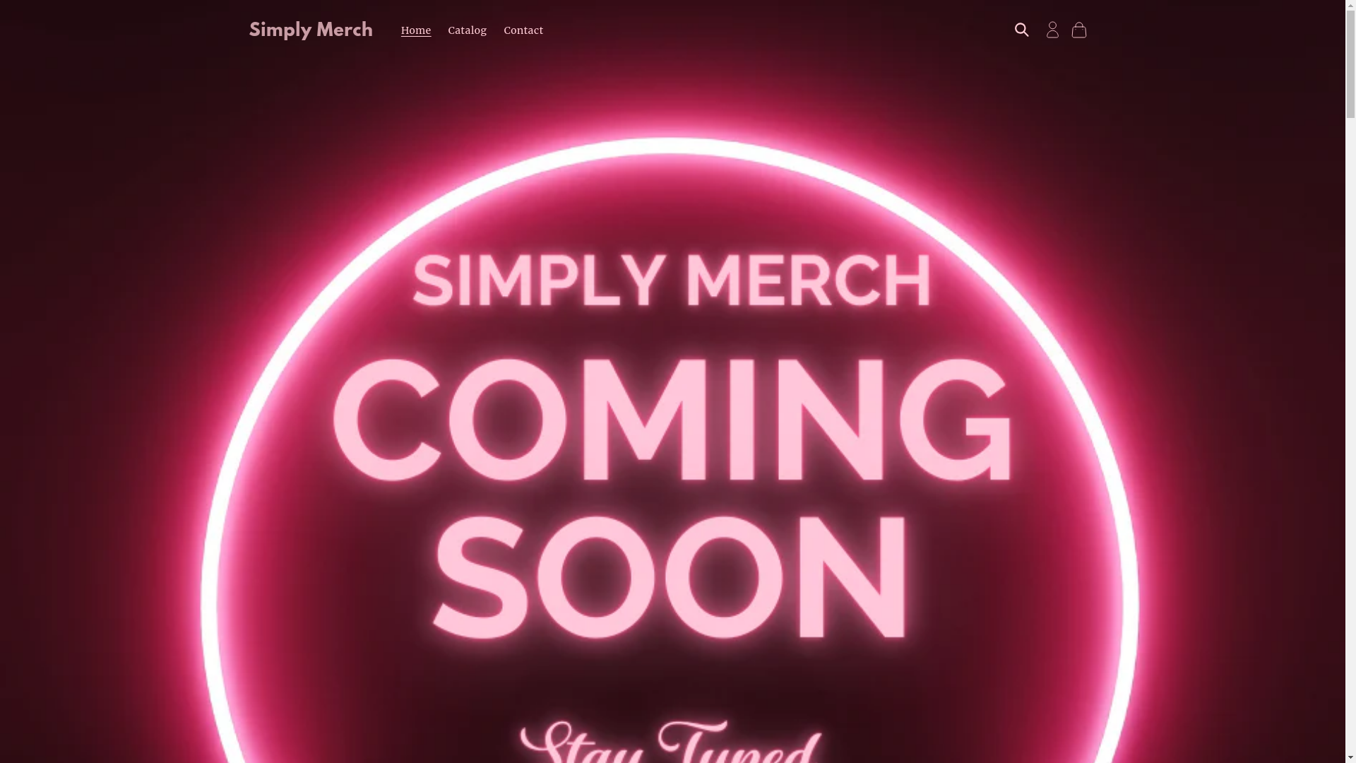 website screenshot of https://justsimplymerch.com/