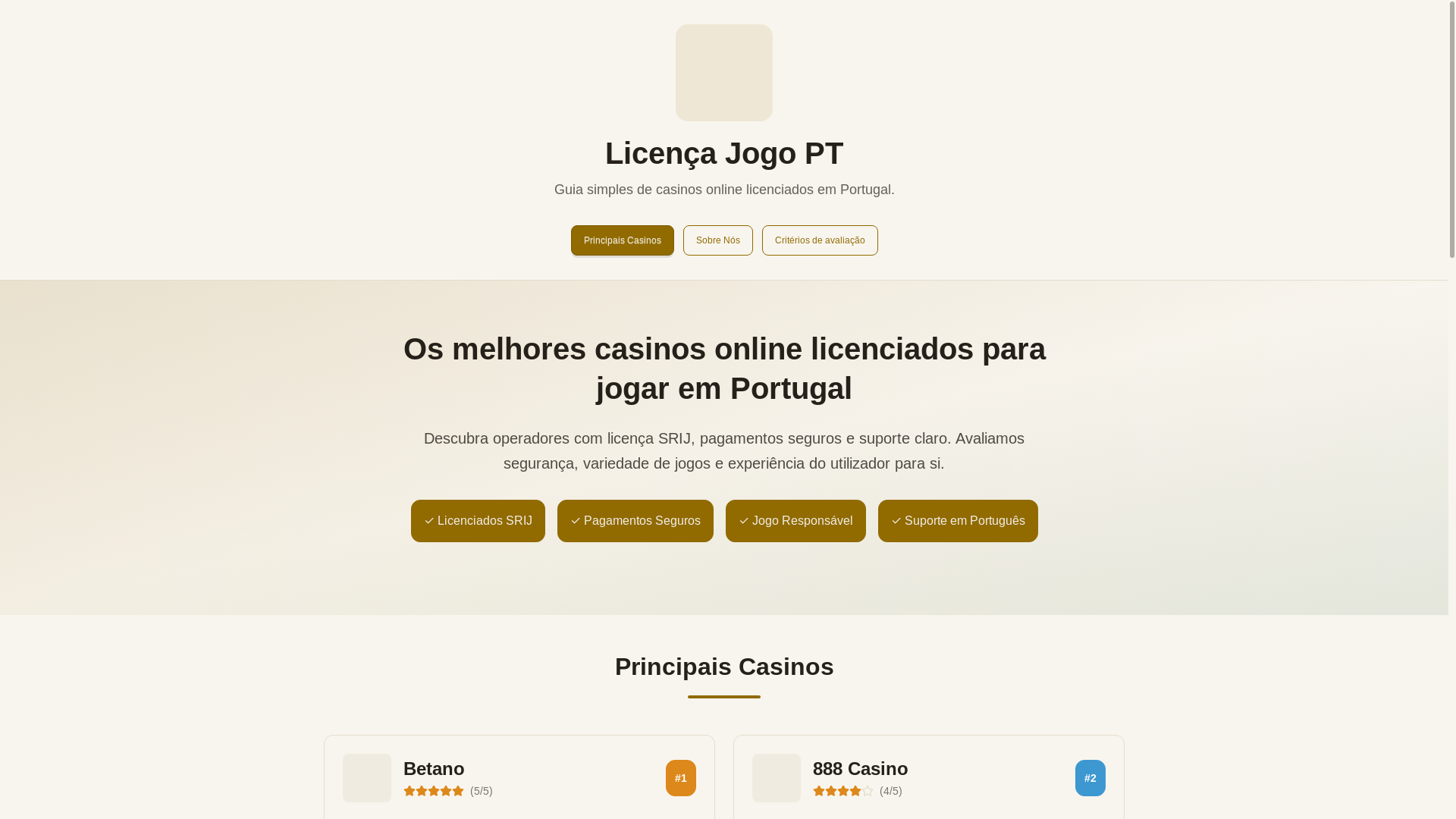 website screenshot of https://licencajogopt.com/