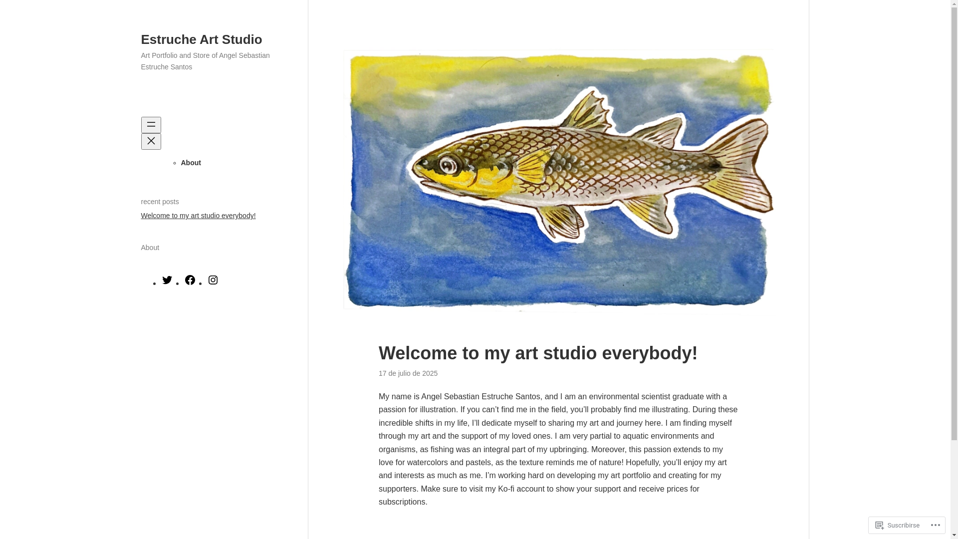 website screenshot of https://estrucheartstudio.blog/