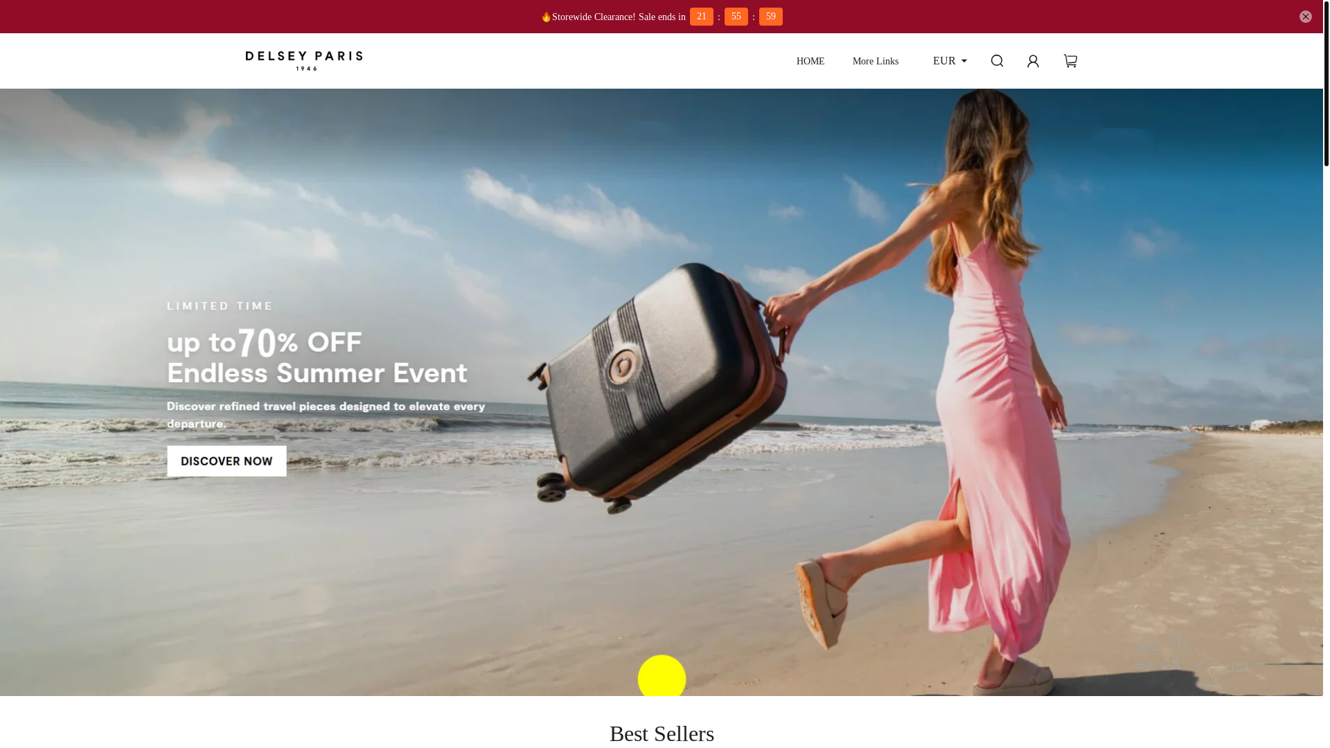 website screenshot of https://delsey-us.shop/