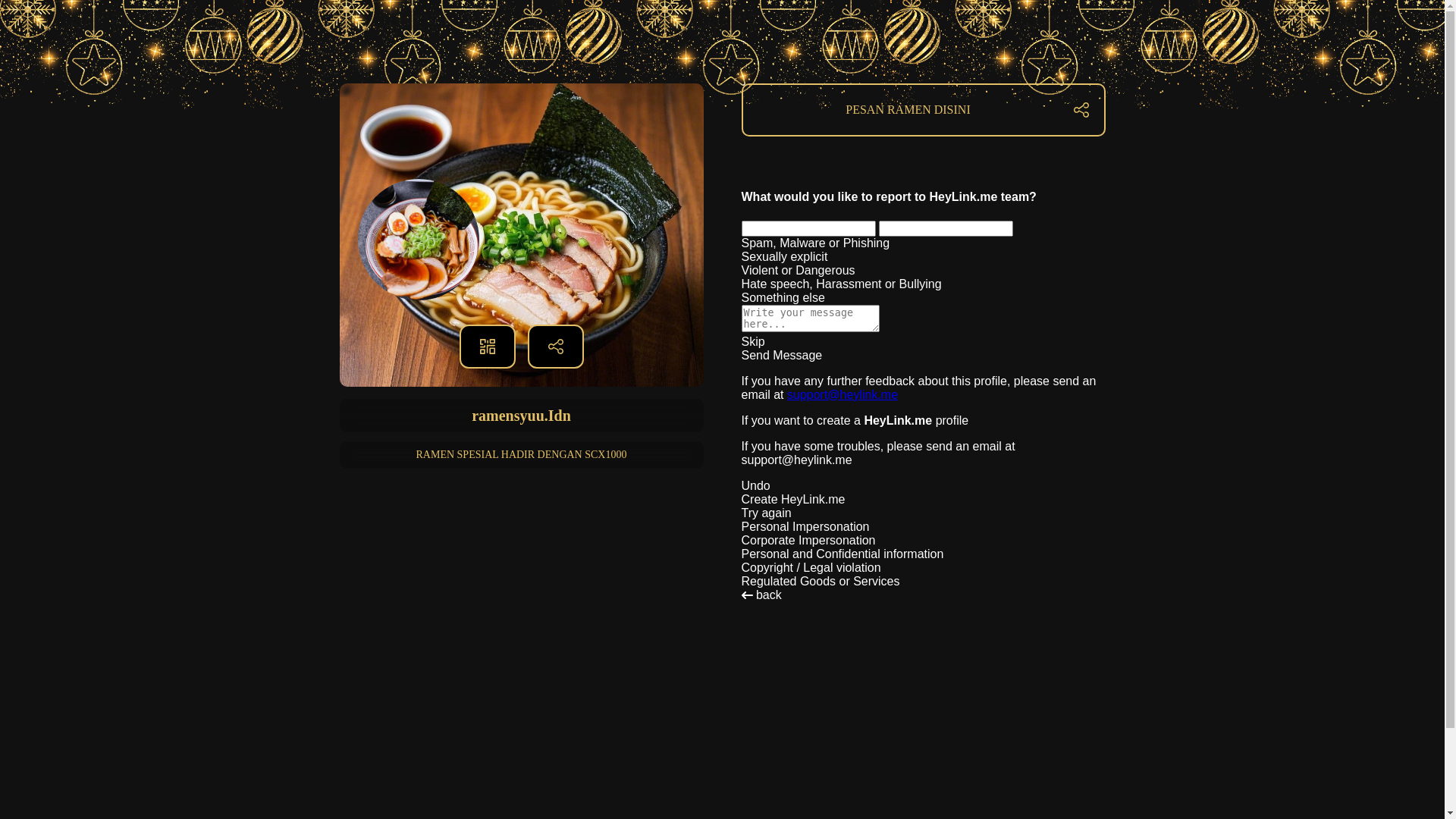 website screenshot of https://ramensyuu.link/