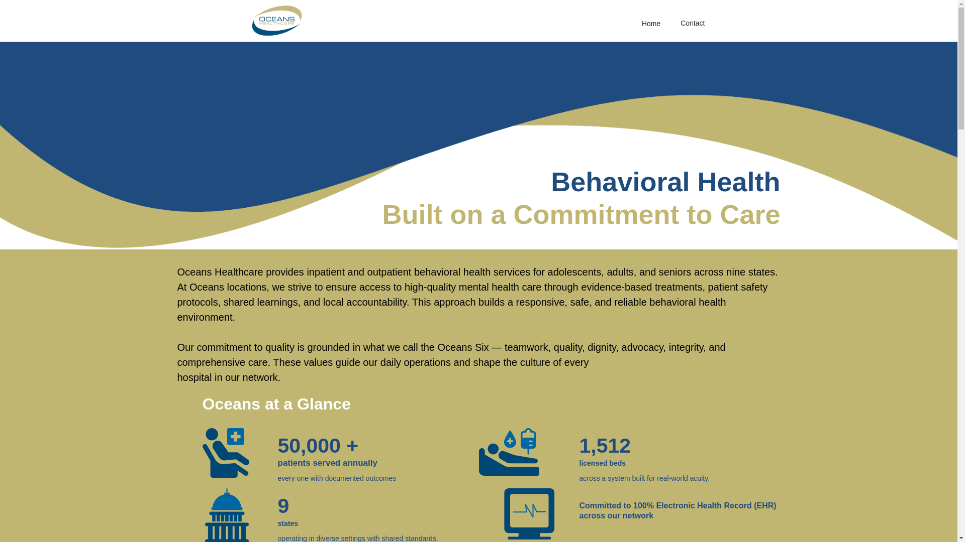 website screenshot of https://oceanshealthcarequality.com/