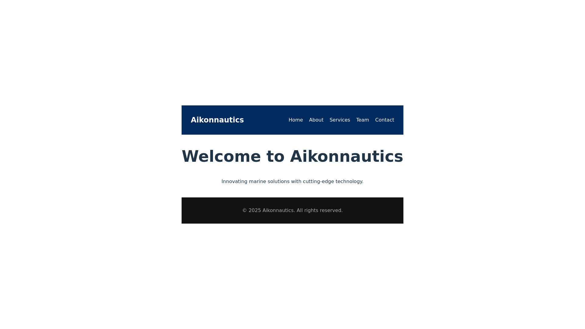 website screenshot of https://aikonnautics-website.pages.dev/