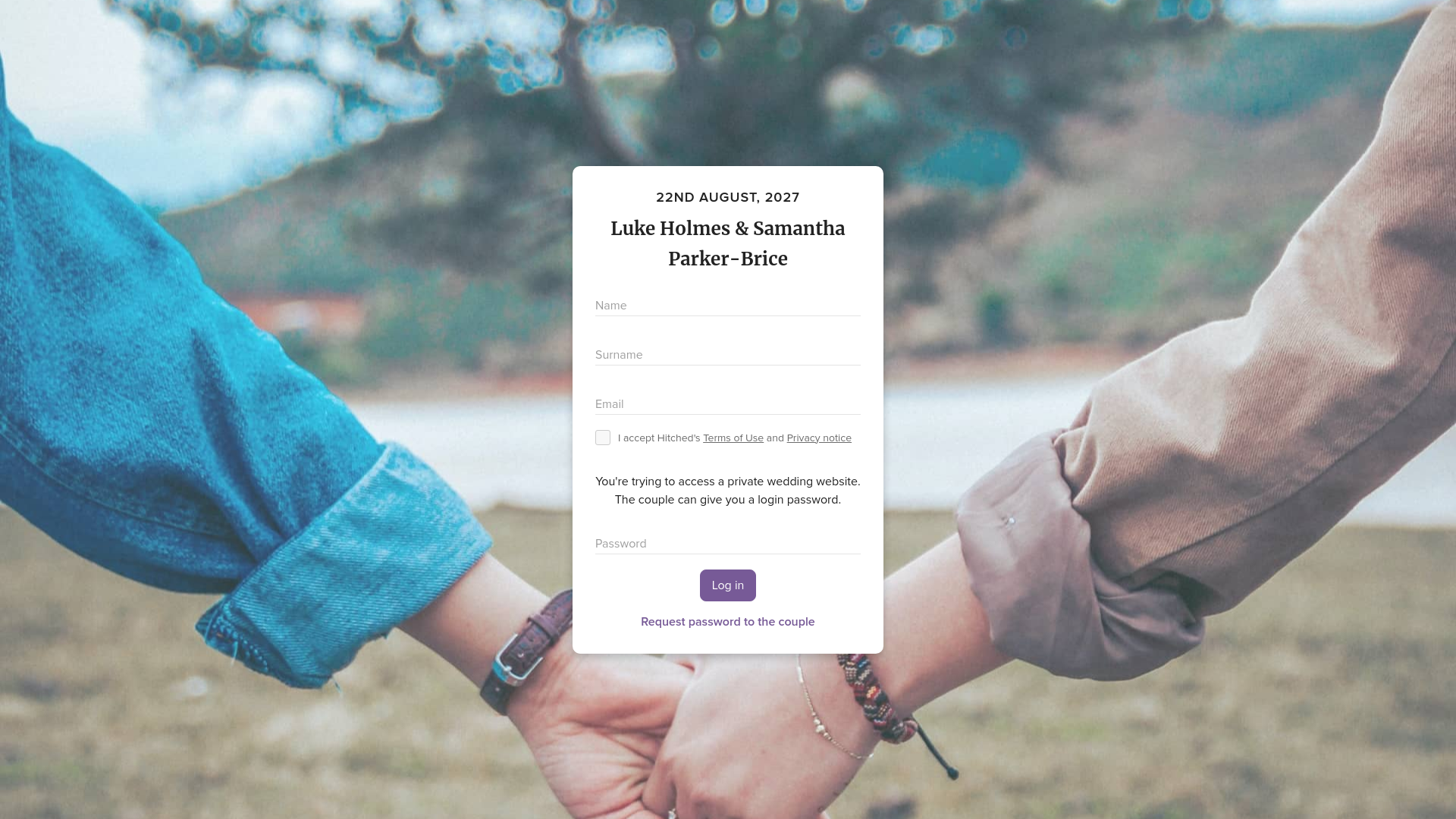 website screenshot of https://lukeandsamantha2027.com/
