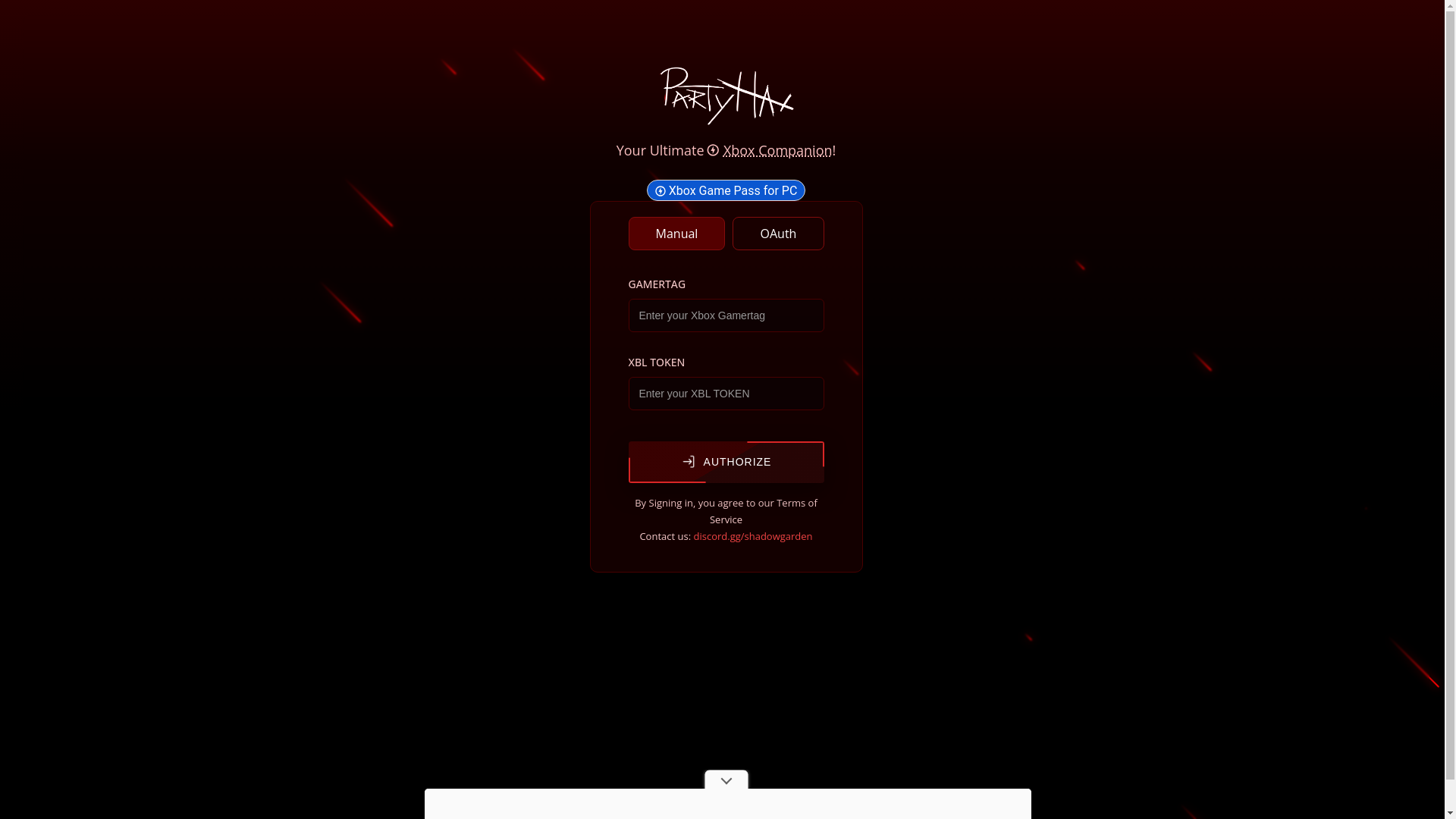 website screenshot of https://partyhax.club/