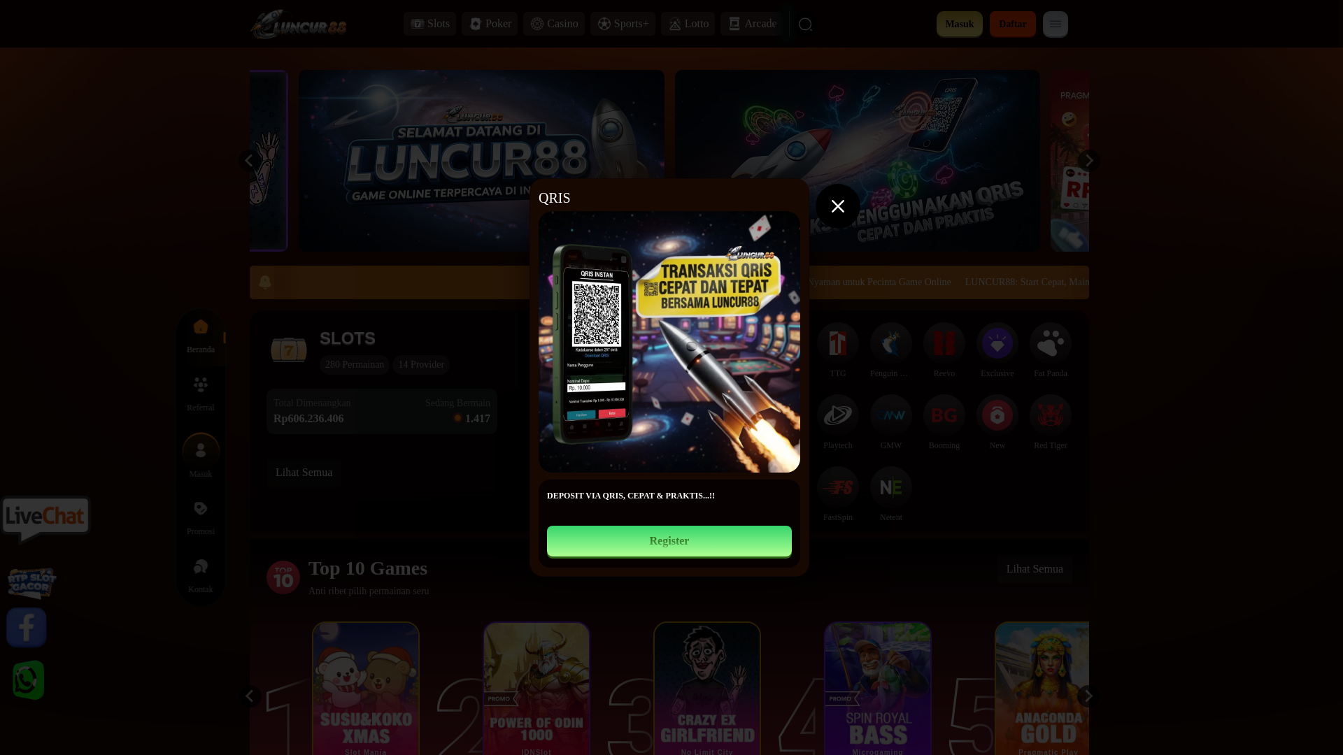 website screenshot of https://luncur88kuat.org/