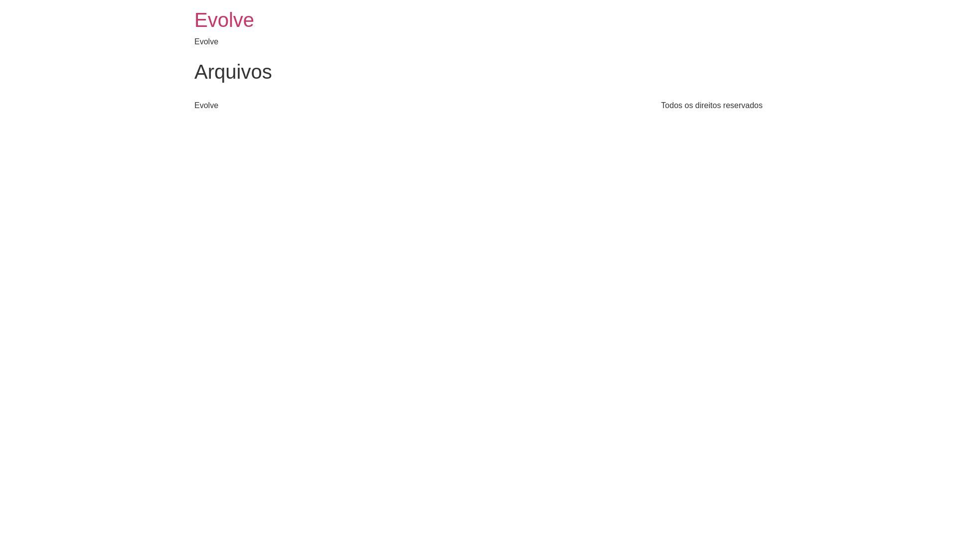 website screenshot of https://evolvelrv.com.br/