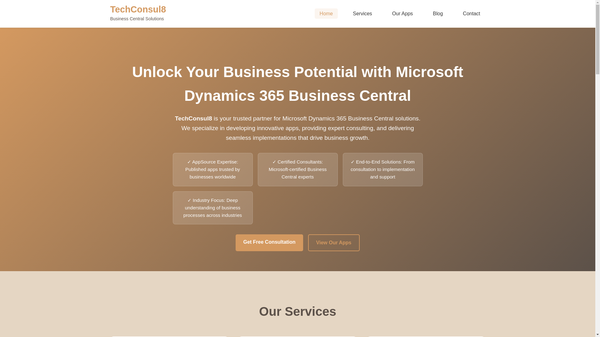 website screenshot of https://techconsul8.pages.dev/