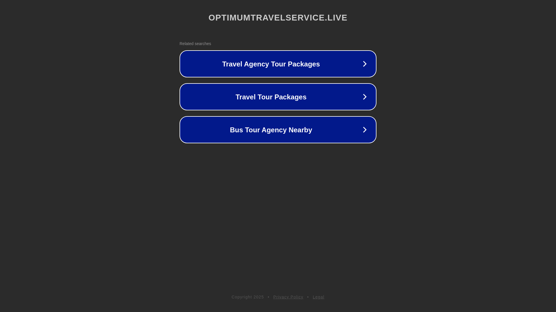 website screenshot of https://optimumtravelservice.live/