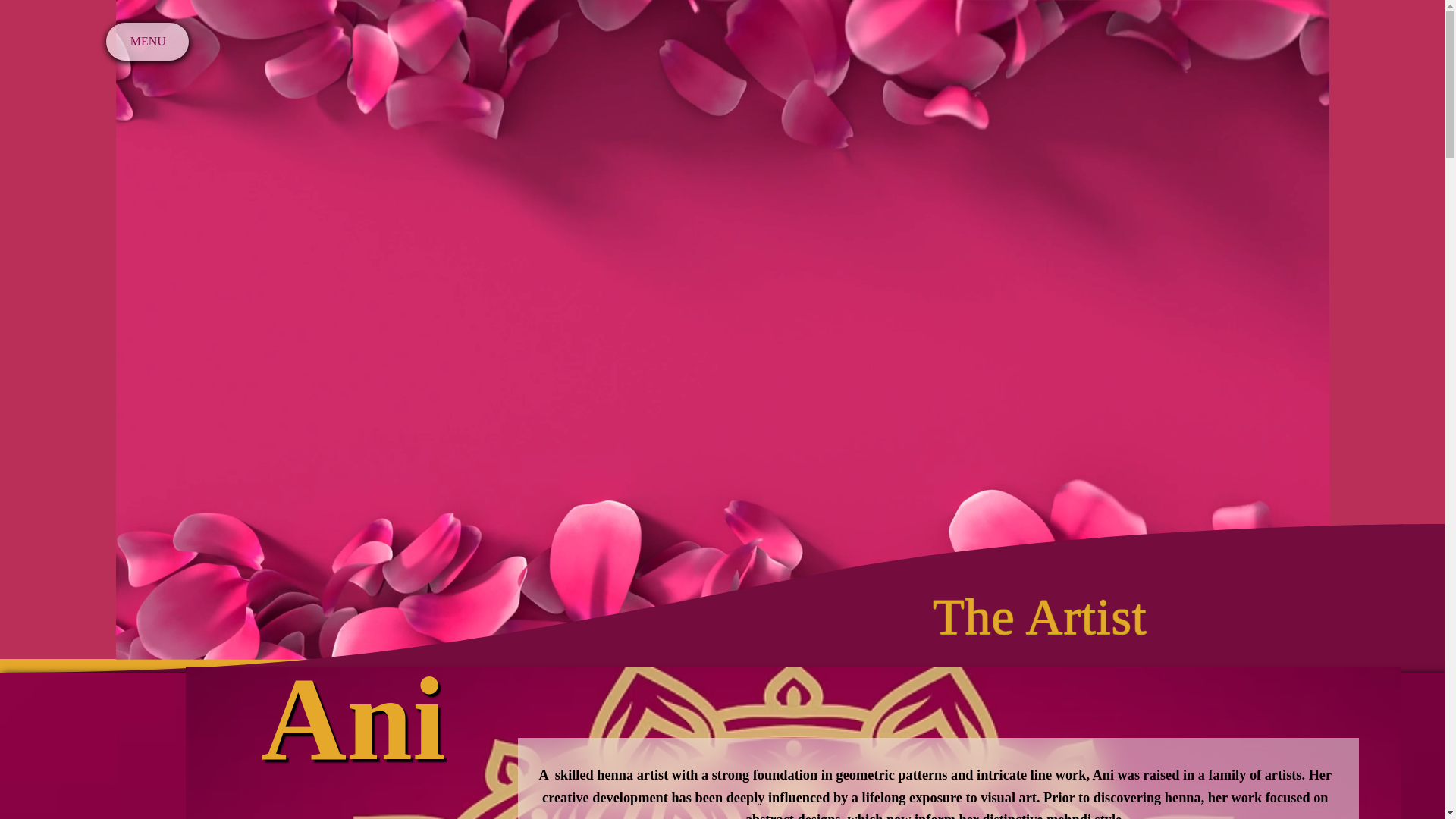 website screenshot of https://mehndibyani.com/