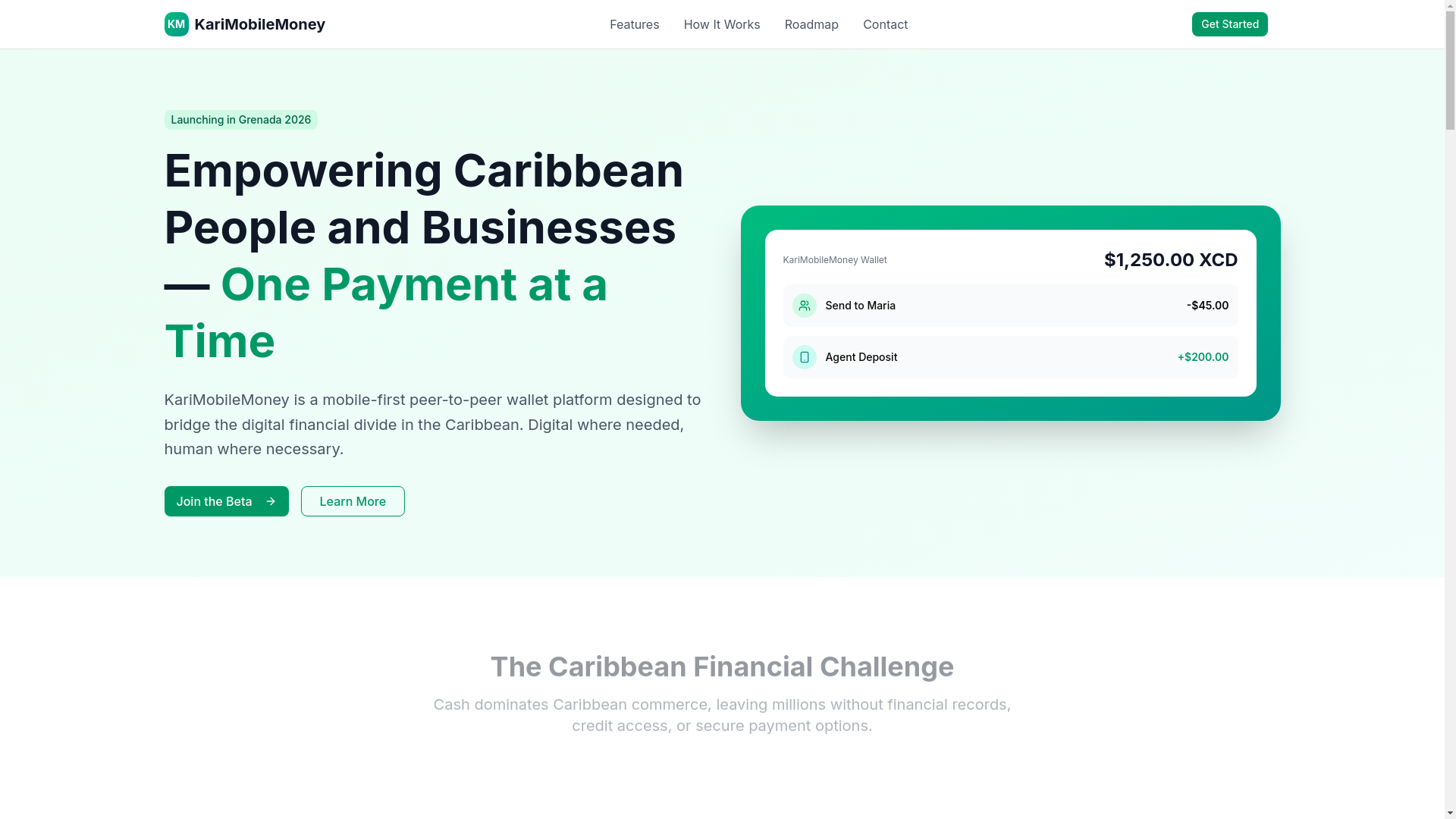 website screenshot of https://karimobilemoney.com/