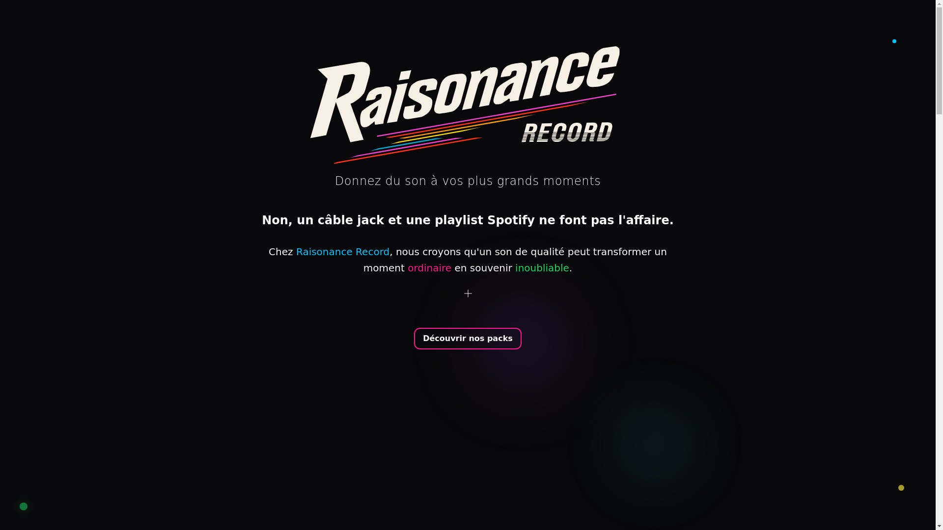 website screenshot of https://raisonance-record.ch/