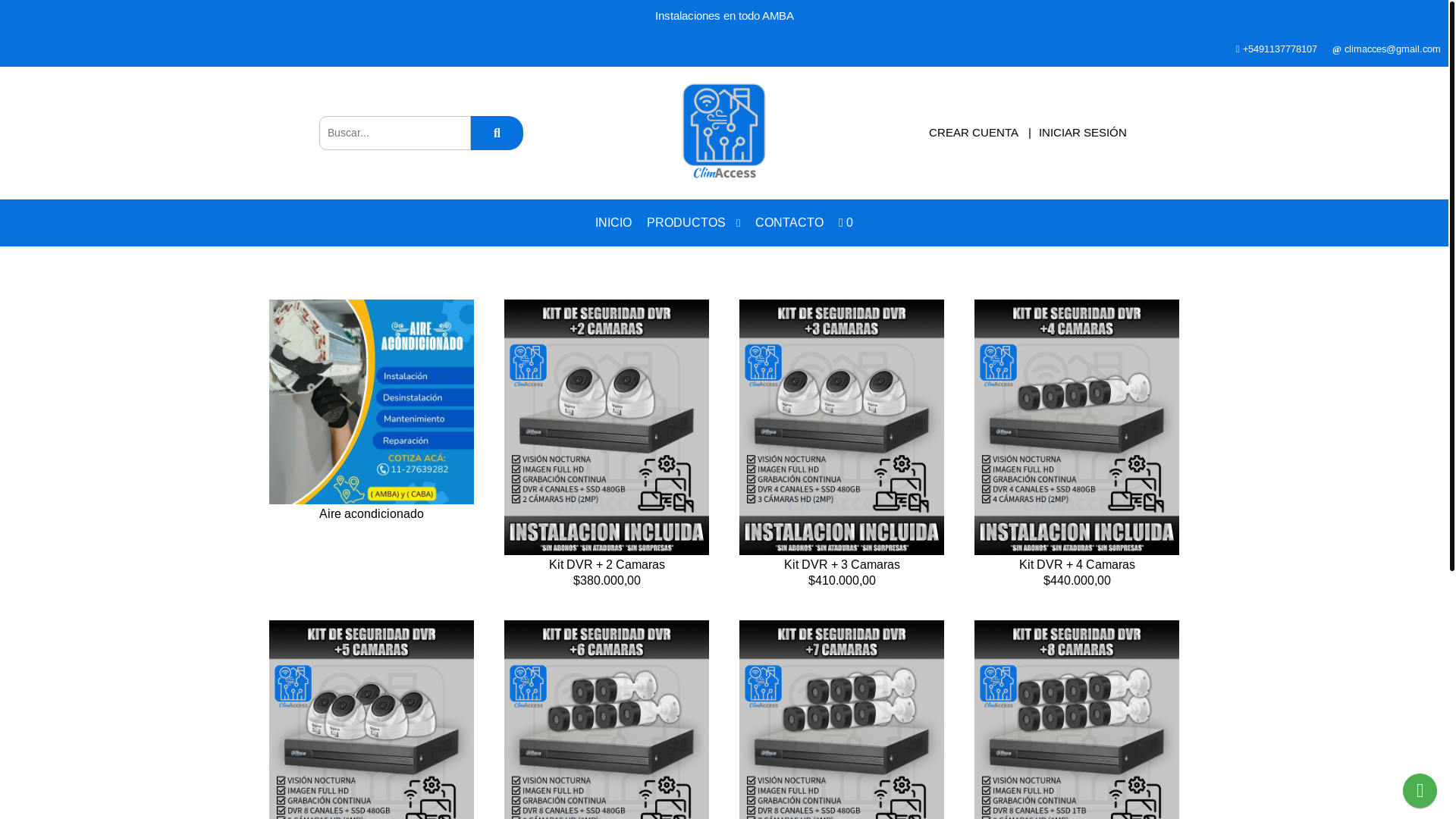 website screenshot of https://climaccess.com.ar/