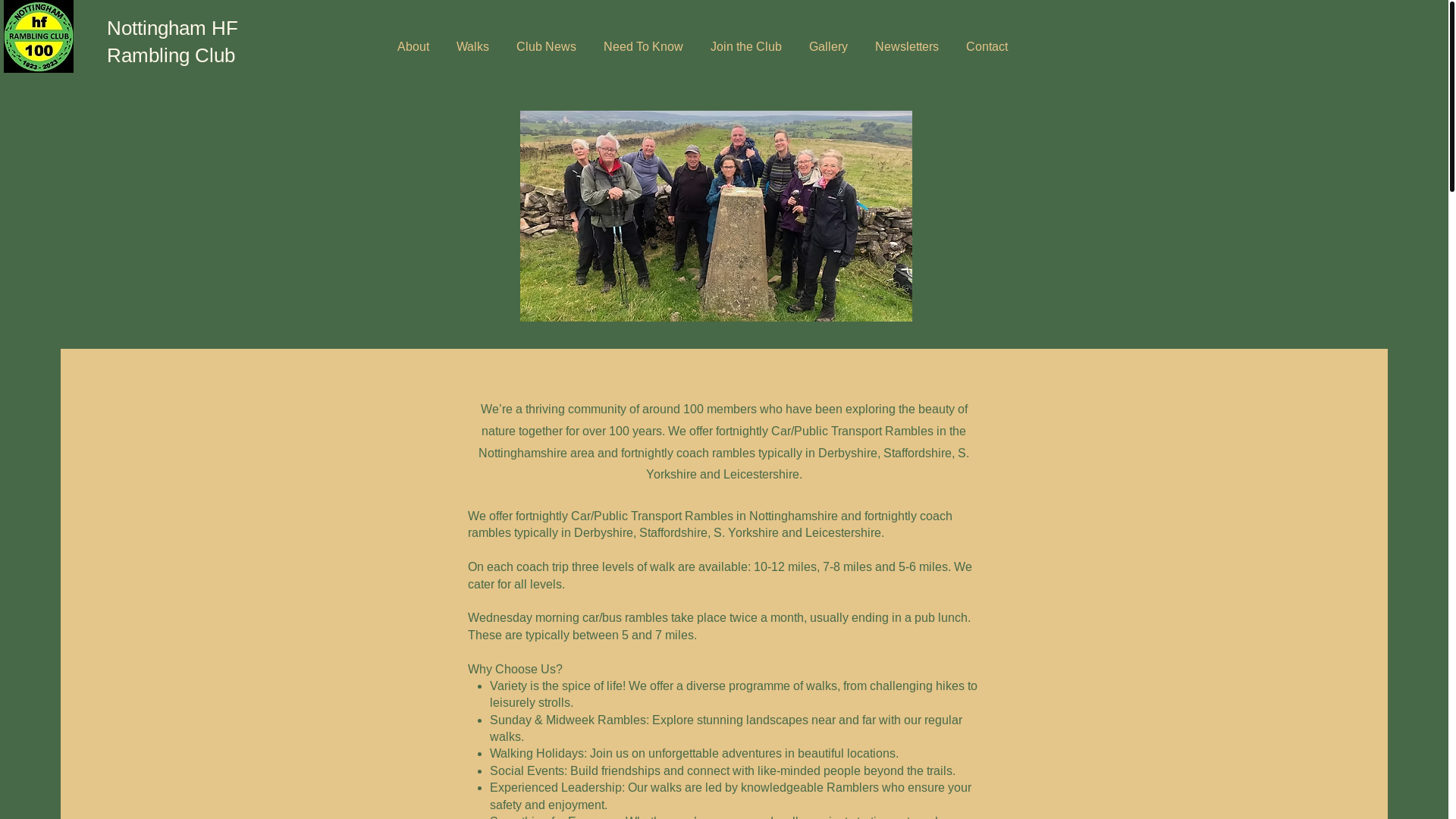 website screenshot of https://nottinghamhframblingclub.co.uk/