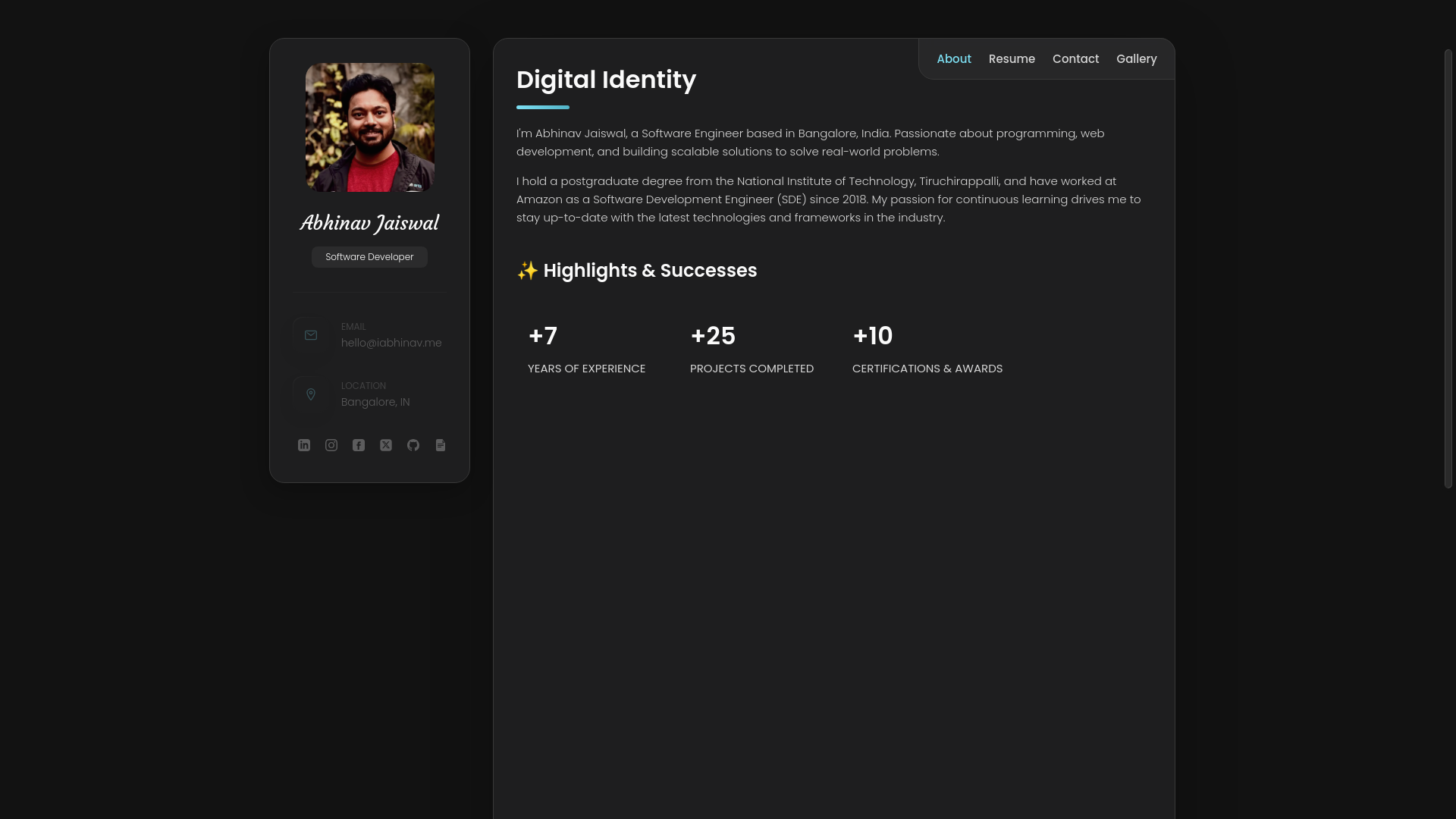 website screenshot of https://iabhinav.pages.dev/