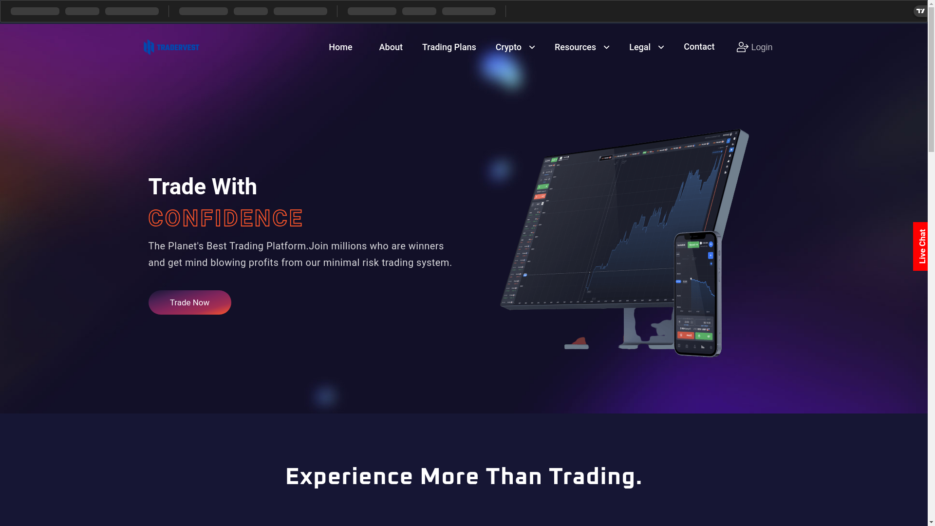website screenshot of https://new-tradervest-fe.pages.dev/
