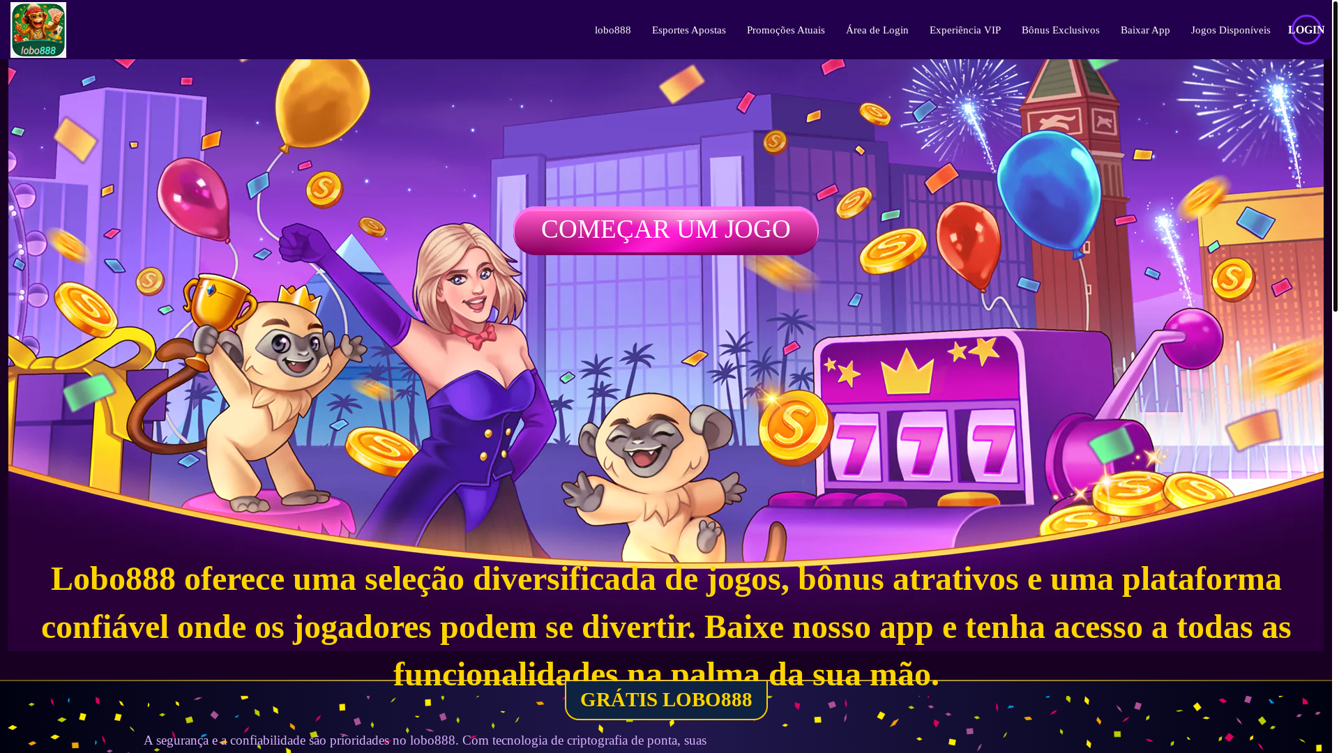 website screenshot of https://lobo888com.com/