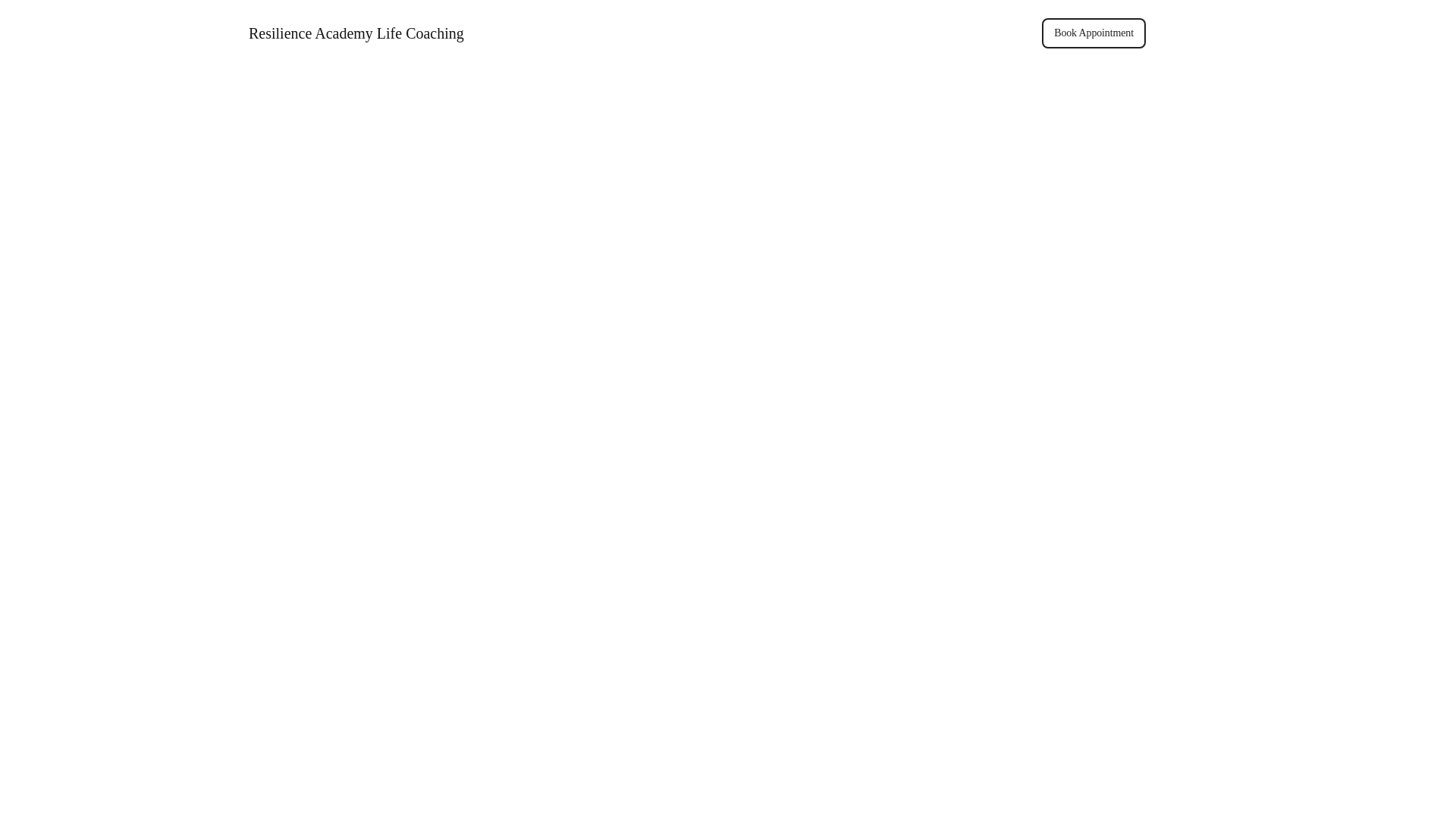 website screenshot of https://resilienceacademylifecoach.com/