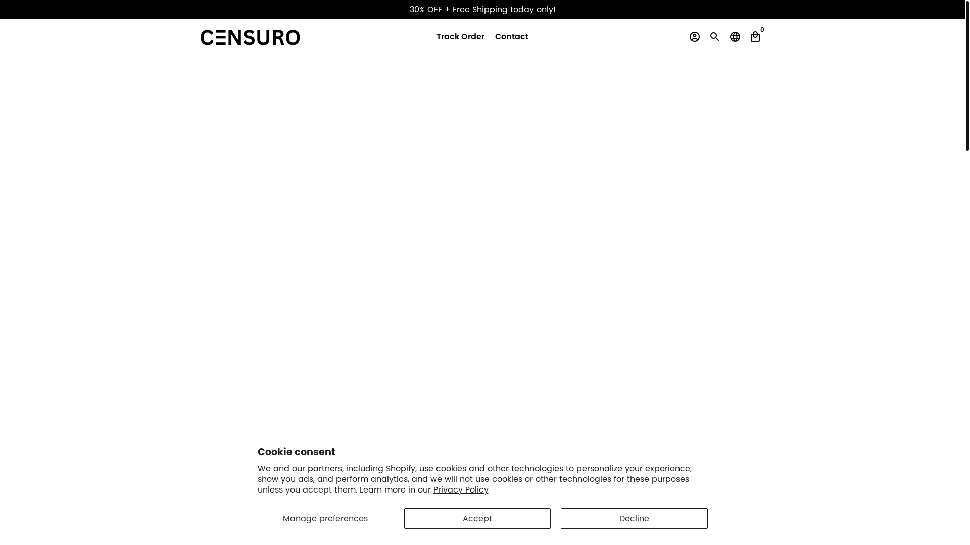 website screenshot of https://censuro.com/