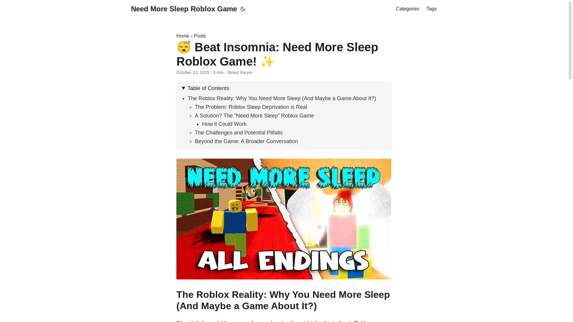 website screenshot of https://need-more-sleep-roblox-game.pages.dev/