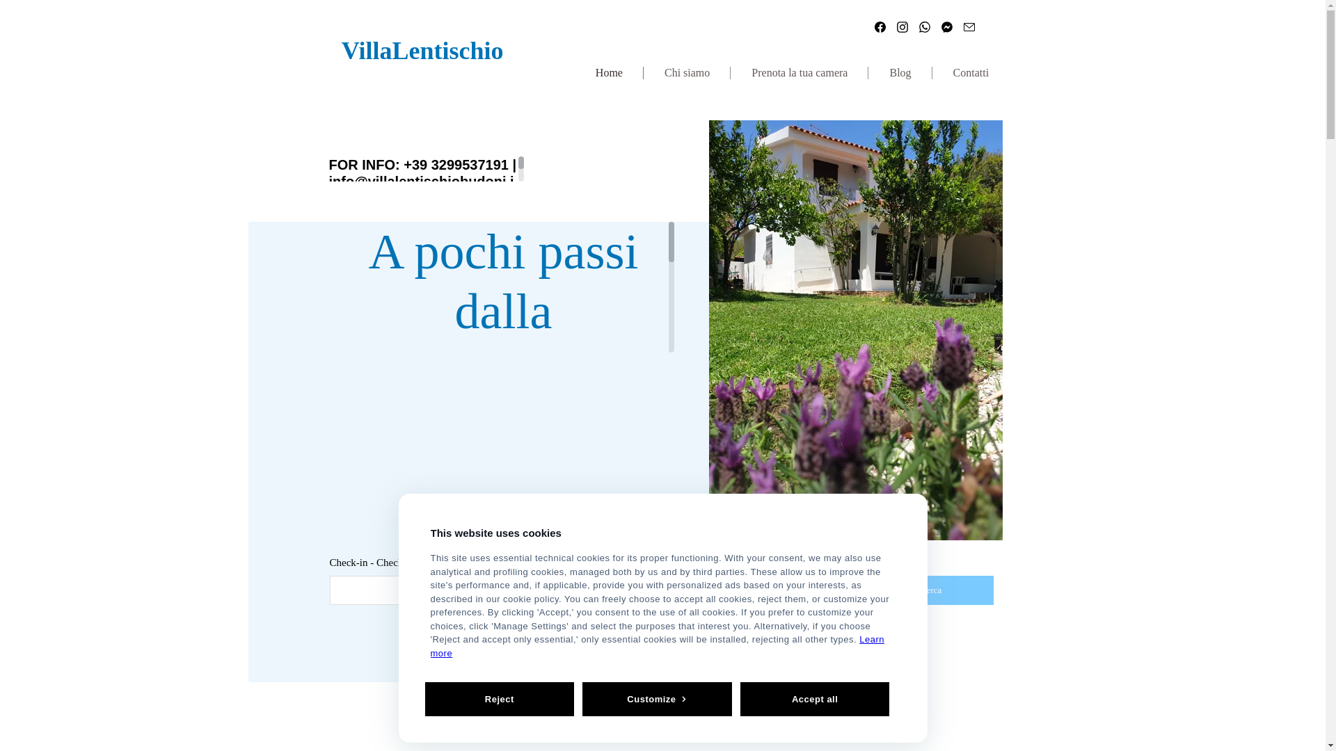 website screenshot of https://villalentischiobudoni.it/
