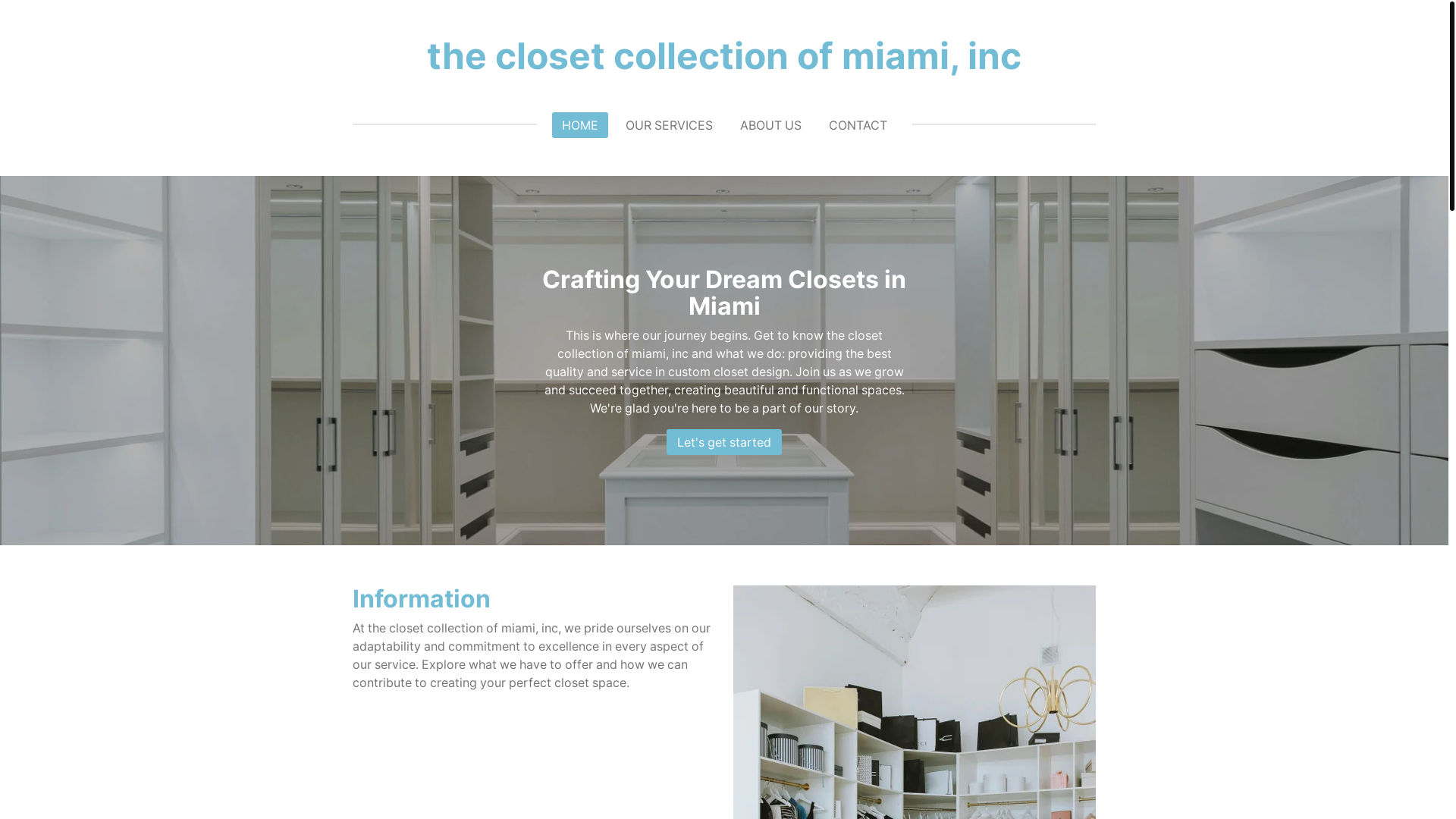 website screenshot of https://theclosetcollection.net/