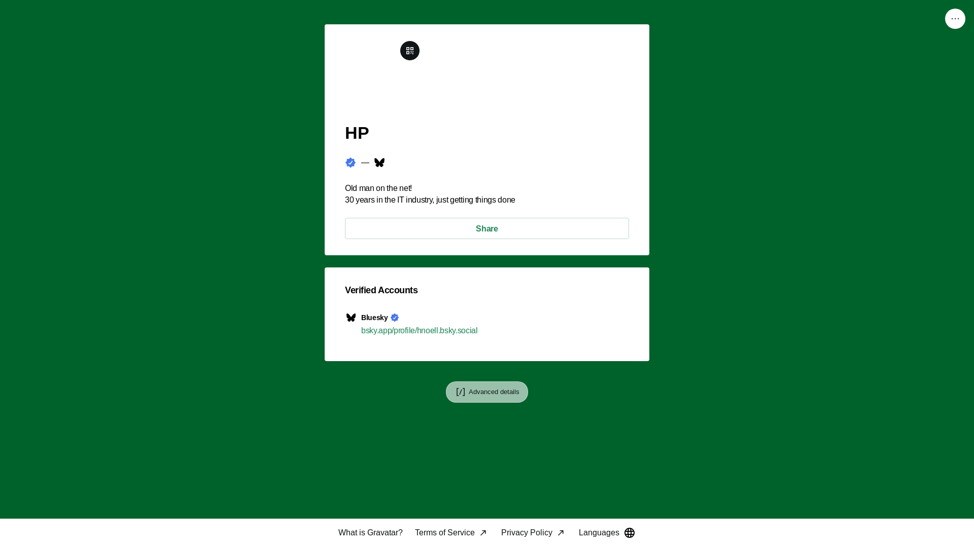 website screenshot of https://hnoell.link/
