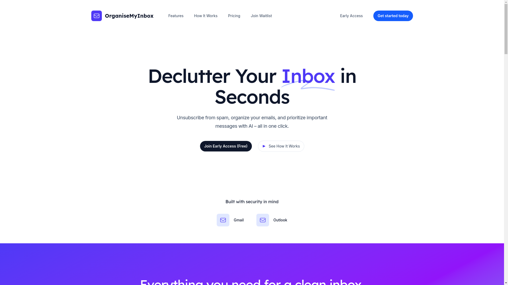 website screenshot of https://organisemyinbox.com/