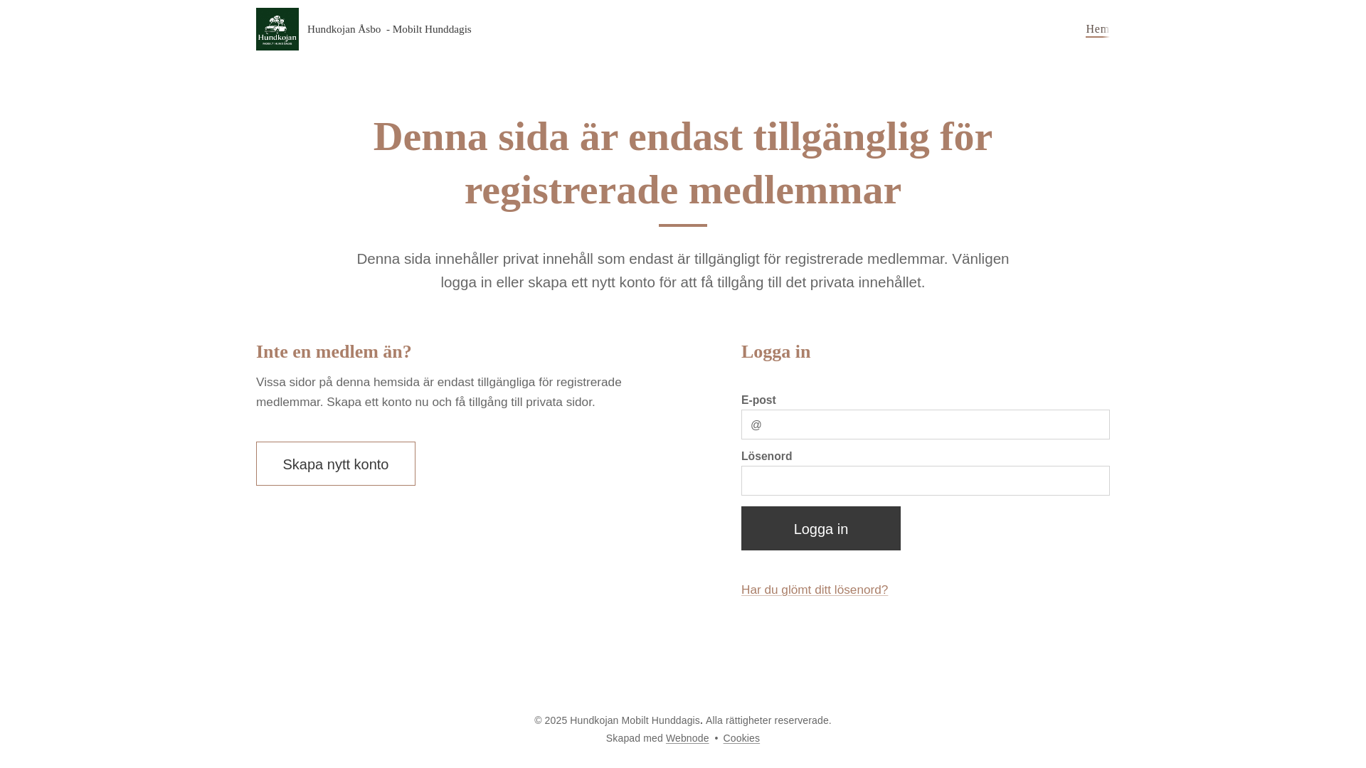 website screenshot of https://hundkojan-hunddagis.se/