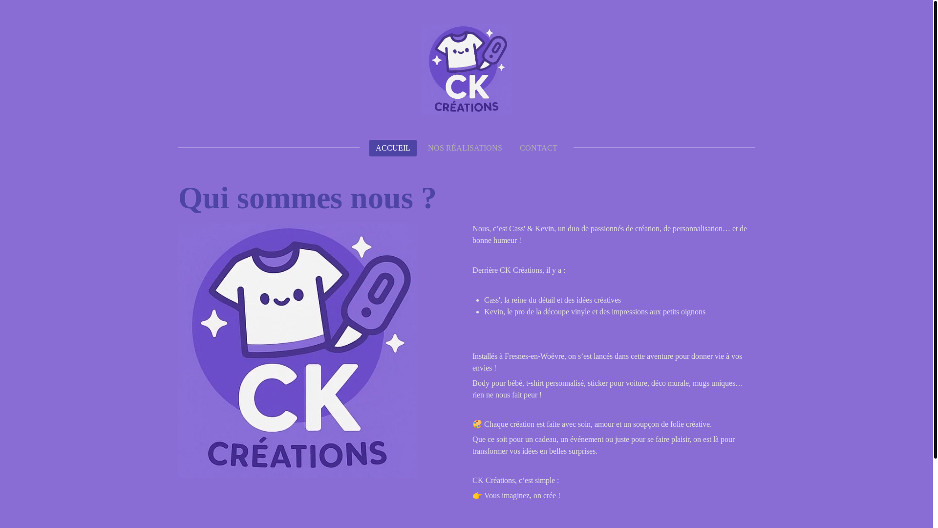 website screenshot of https://ck-creations.fr/