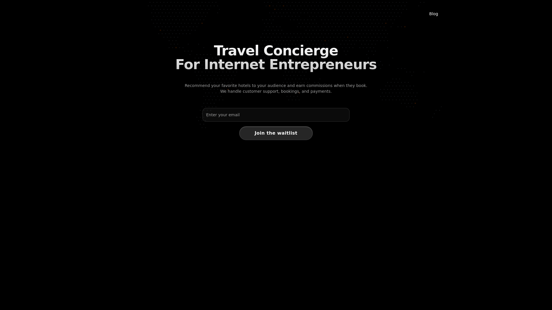 website screenshot of https://latecheckout.so/