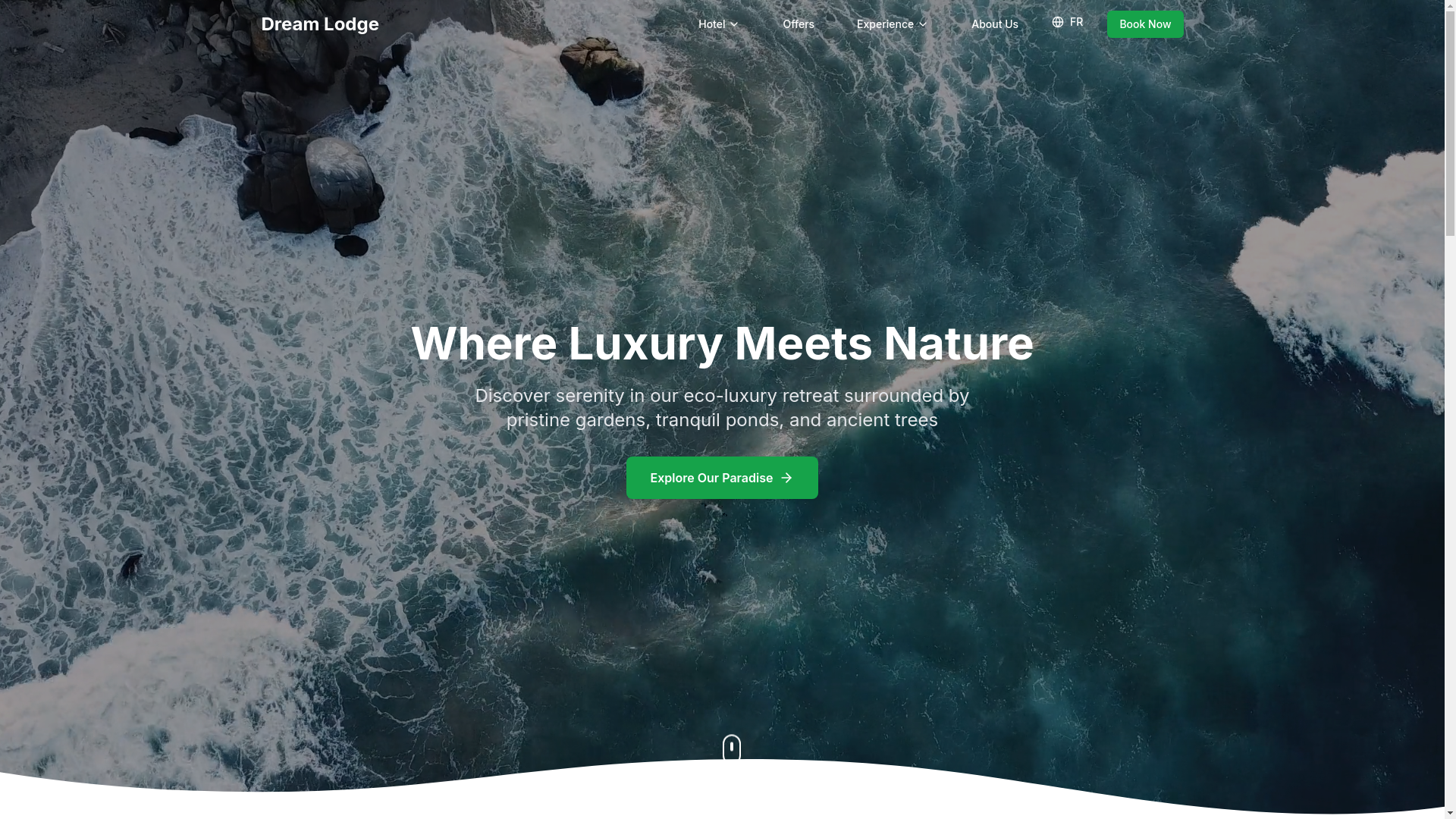 website screenshot of https://dreamlodge.bj/