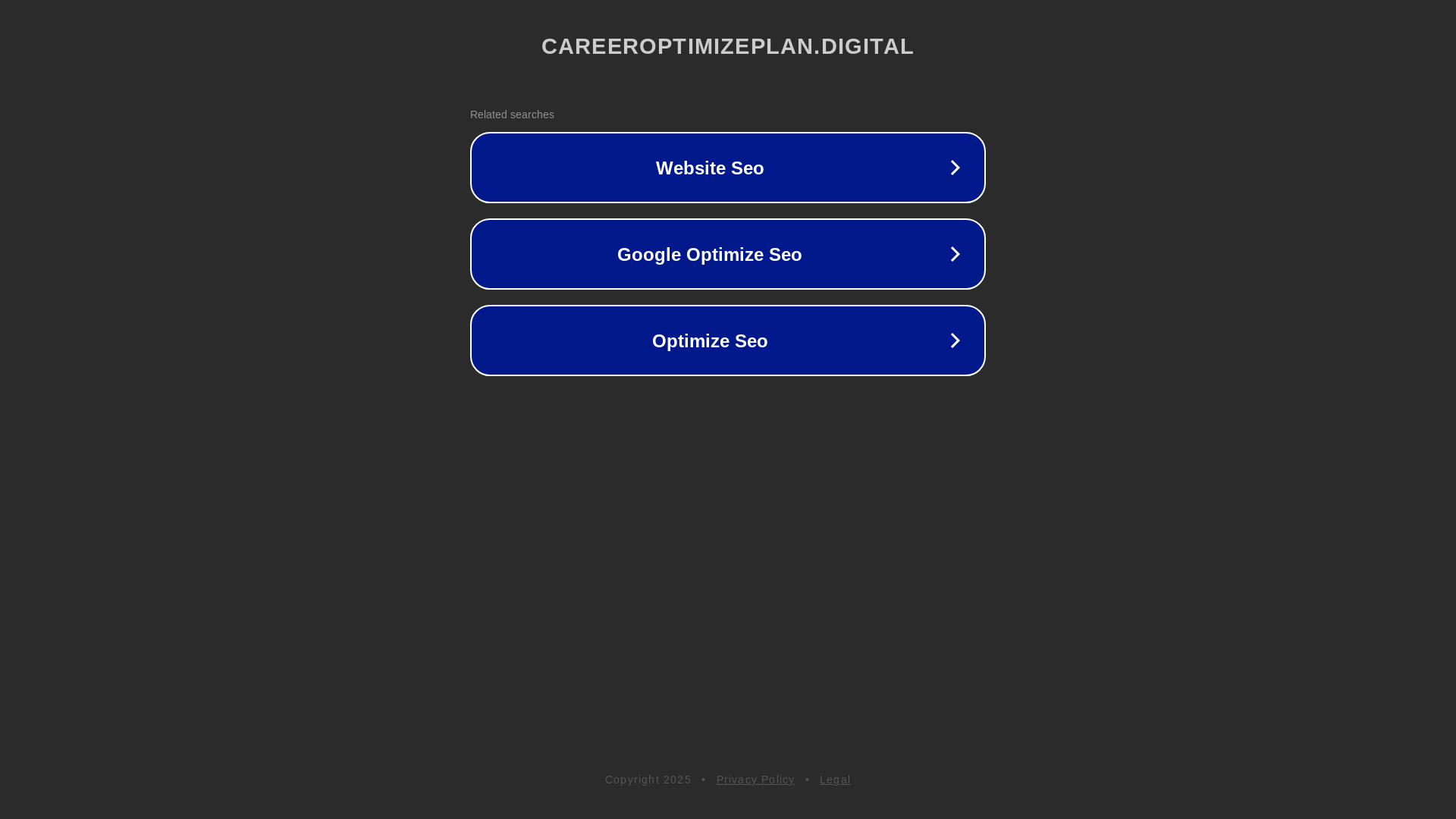 website screenshot of https://careeroptimizeplan.digital/
