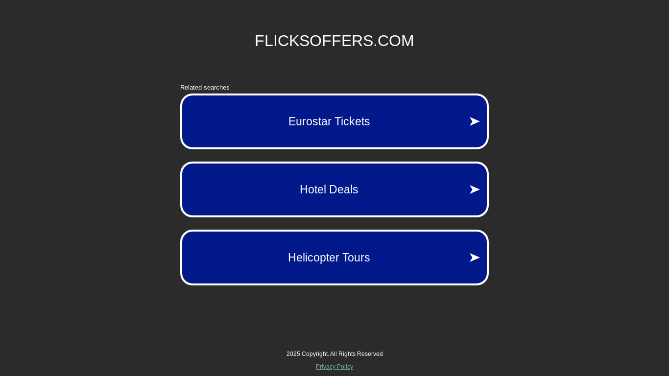 website screenshot of https://flicksoffers.com/