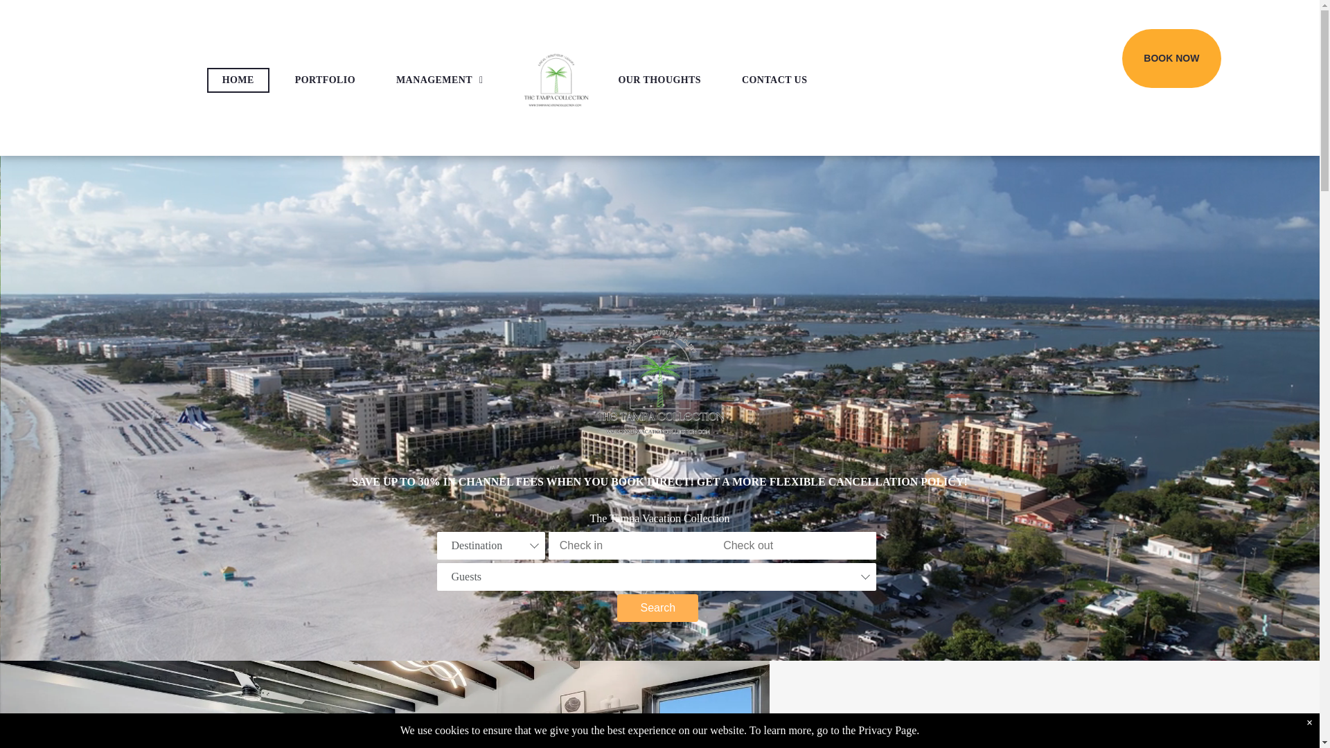 website screenshot of https://bookclearwater.com/