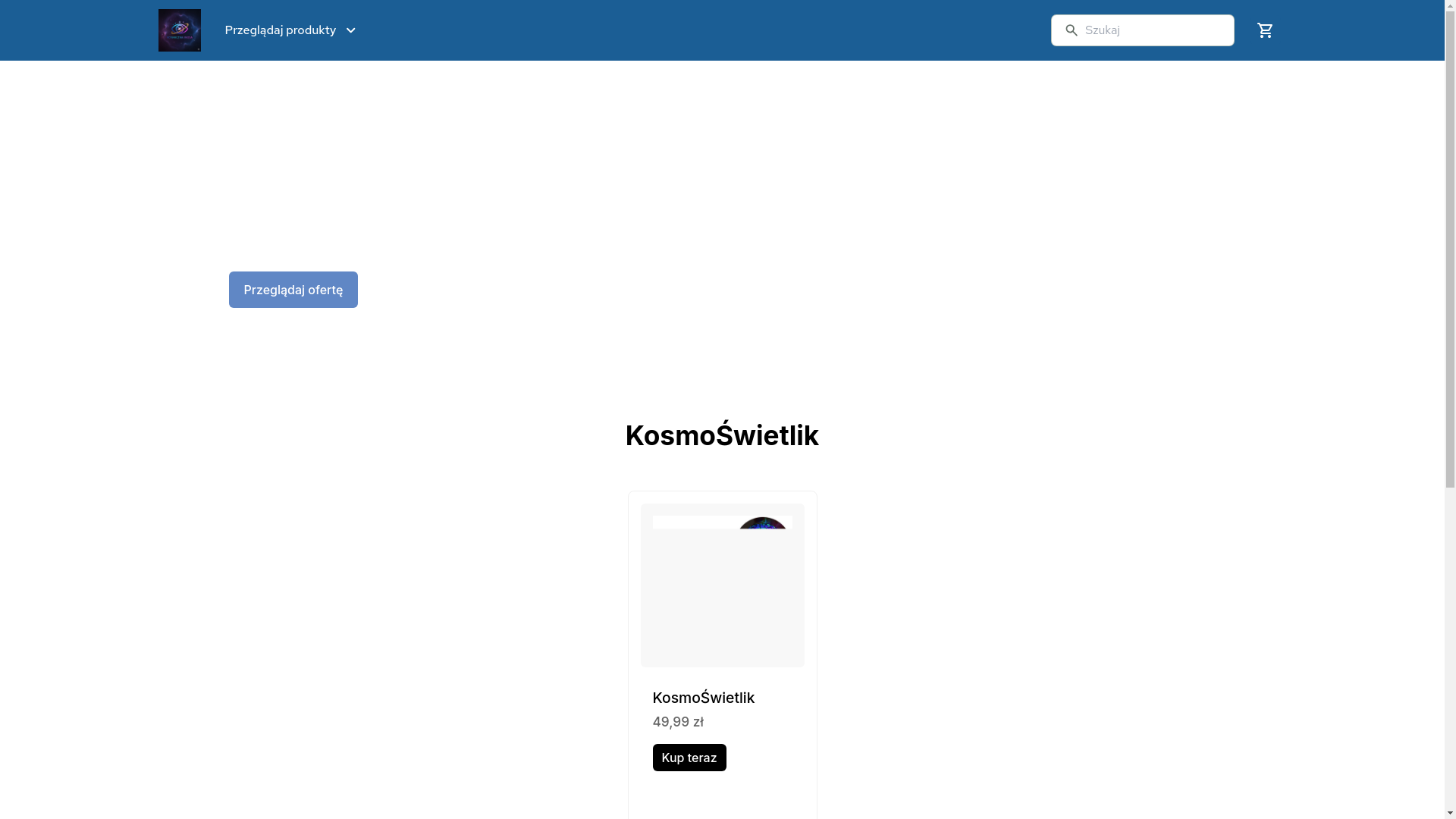 website screenshot of https://kosmicznawizja.pl/