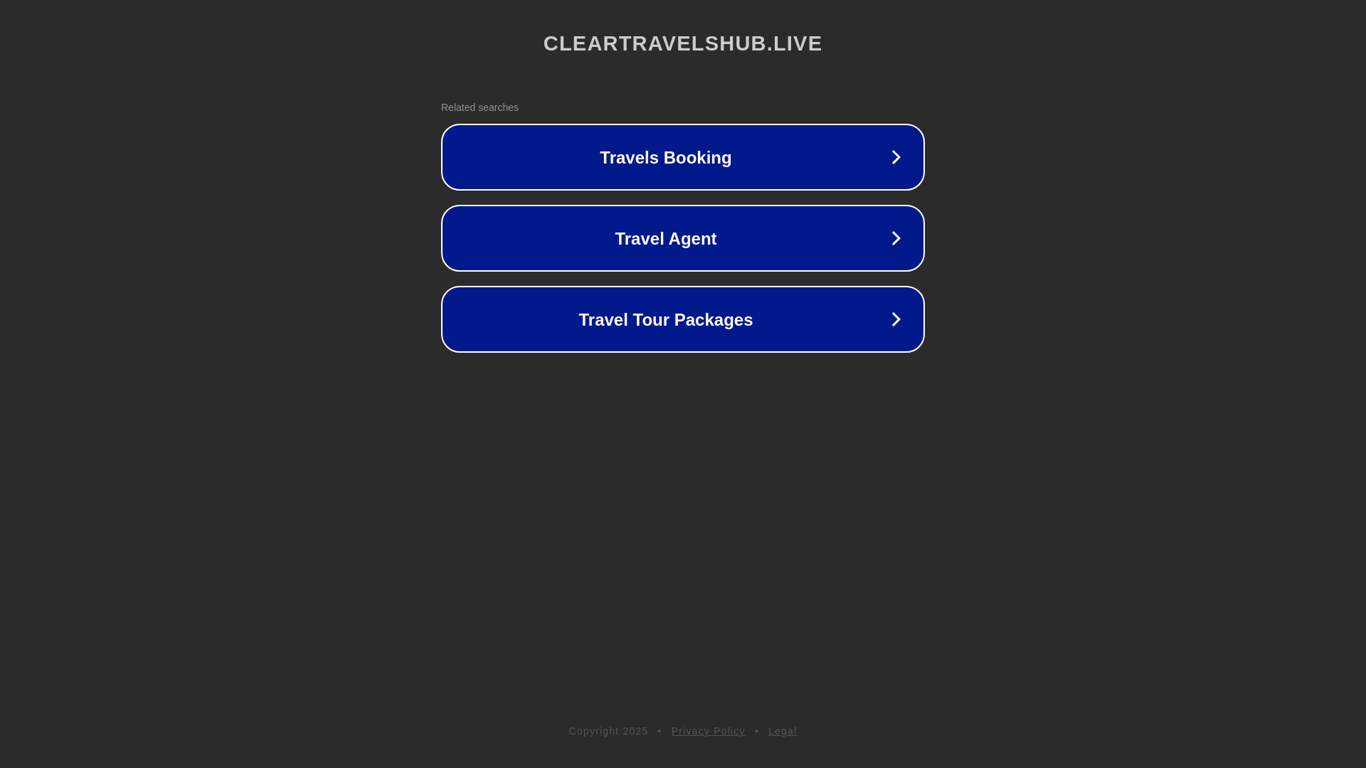 website screenshot of https://cleartravelshub.live/