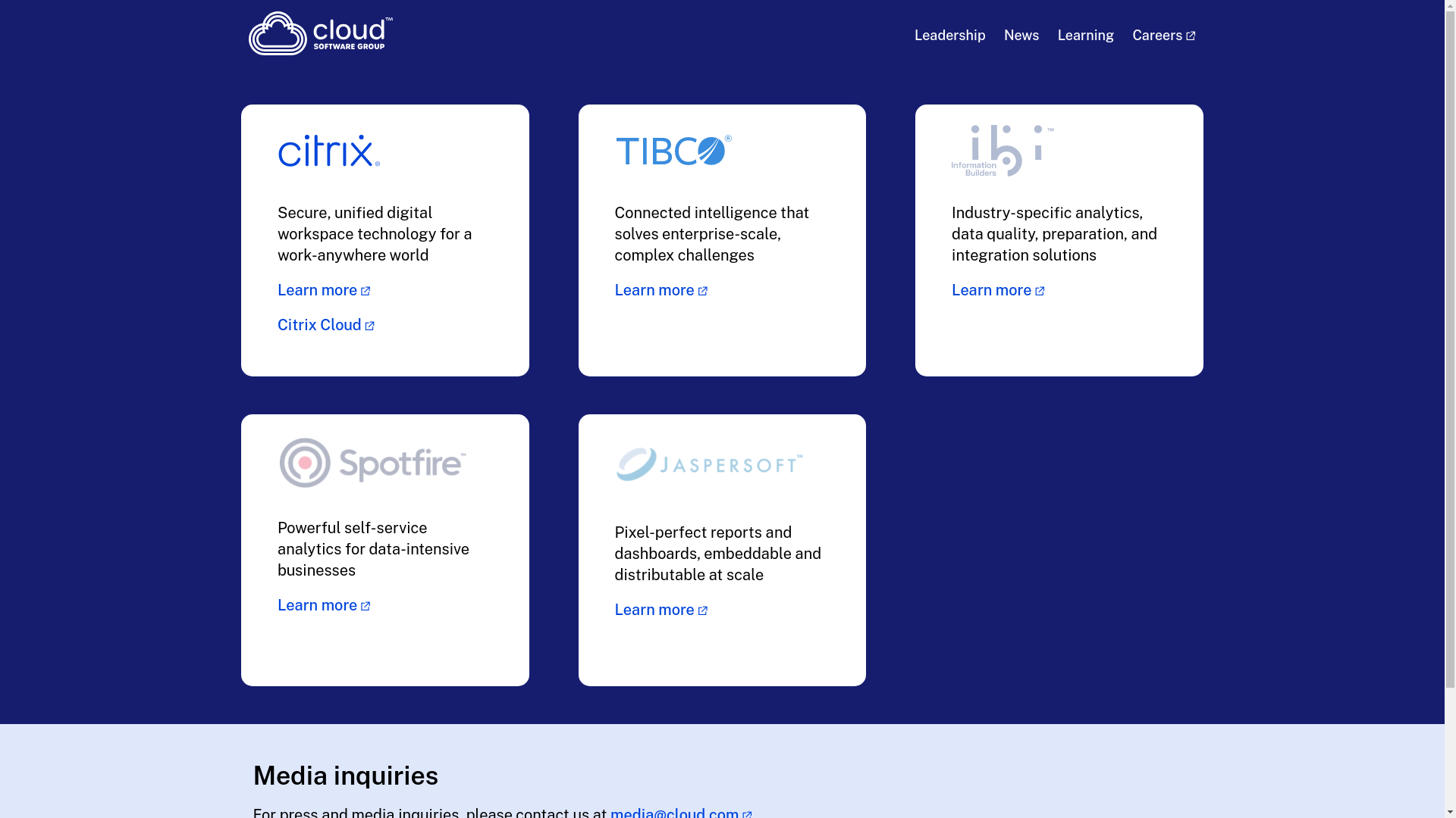 website screenshot of https://cloud.com