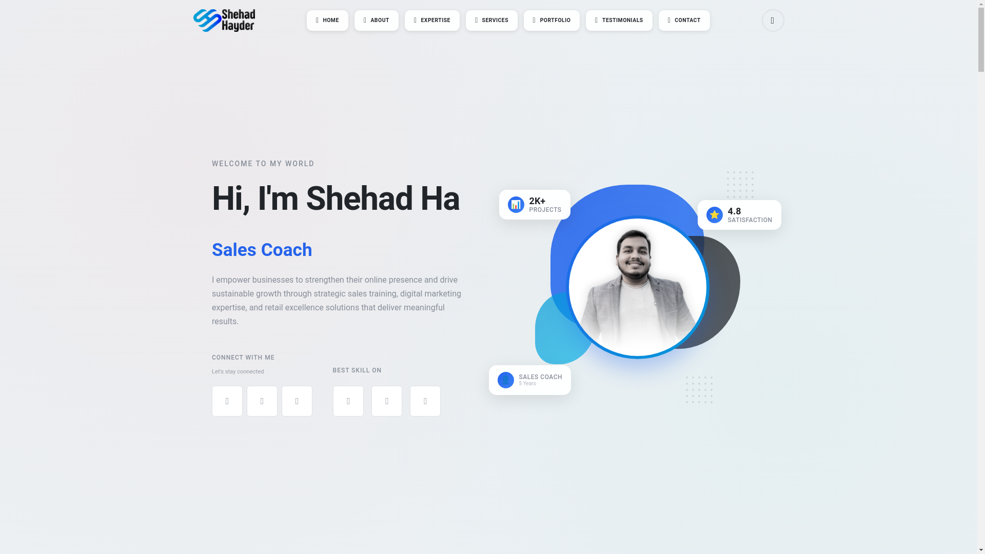 website screenshot of https://iamshehad.com/