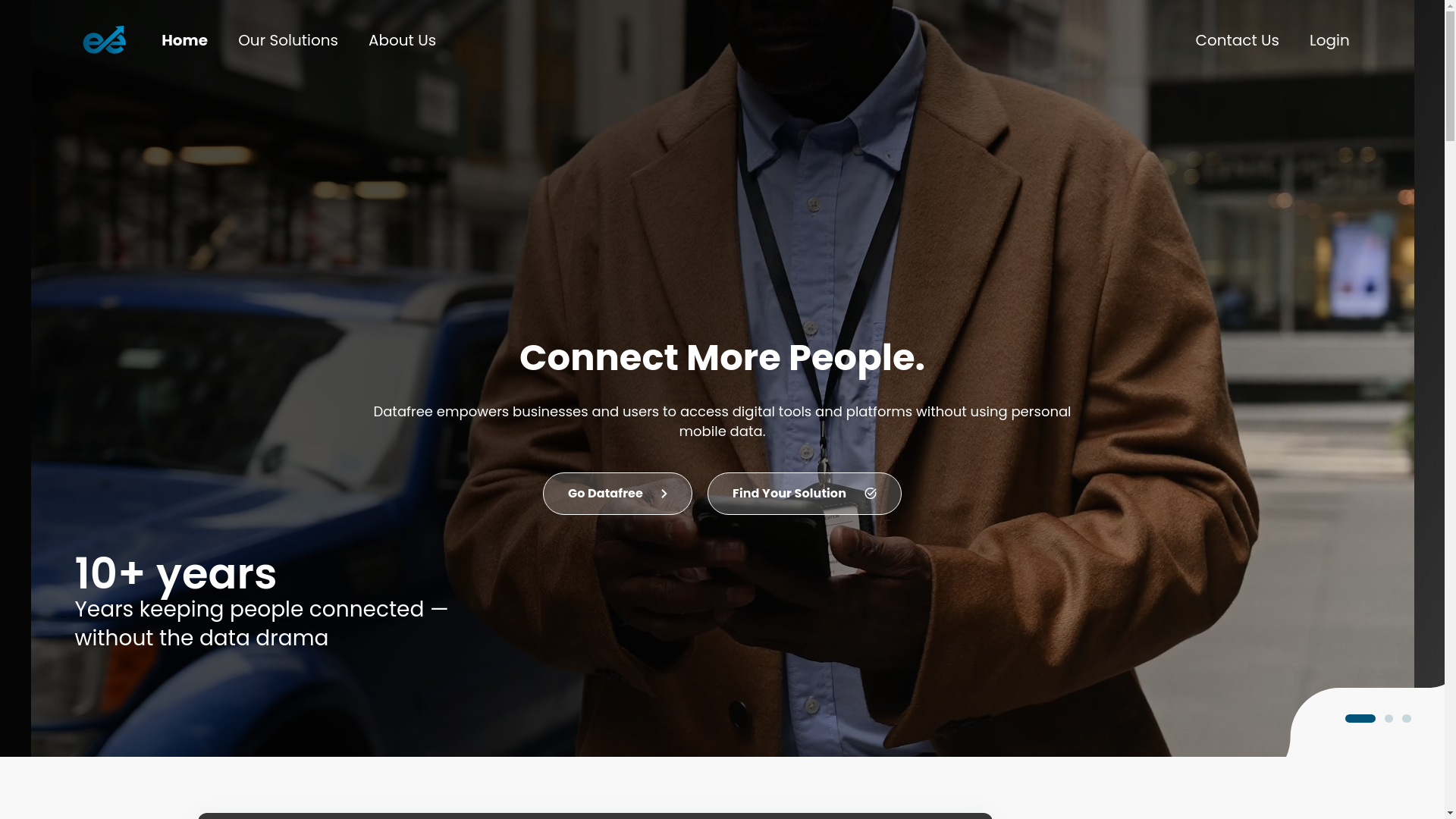 website screenshot of https://datafree.tech/