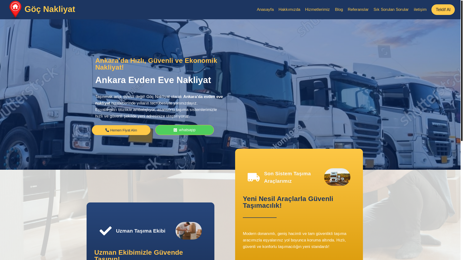 website screenshot of https://gocnakliyat.com.tr/