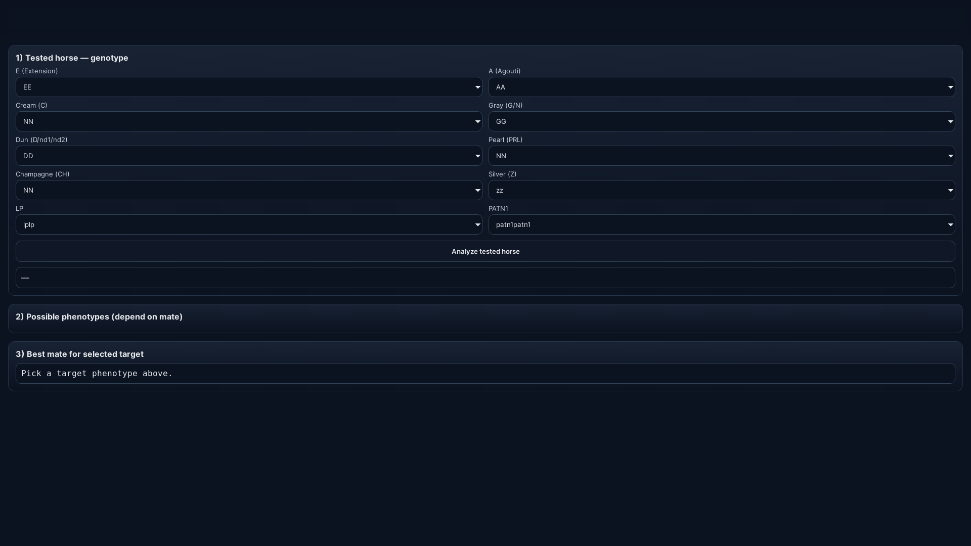 website screenshot of https://equinecoatplanner.pages.dev/