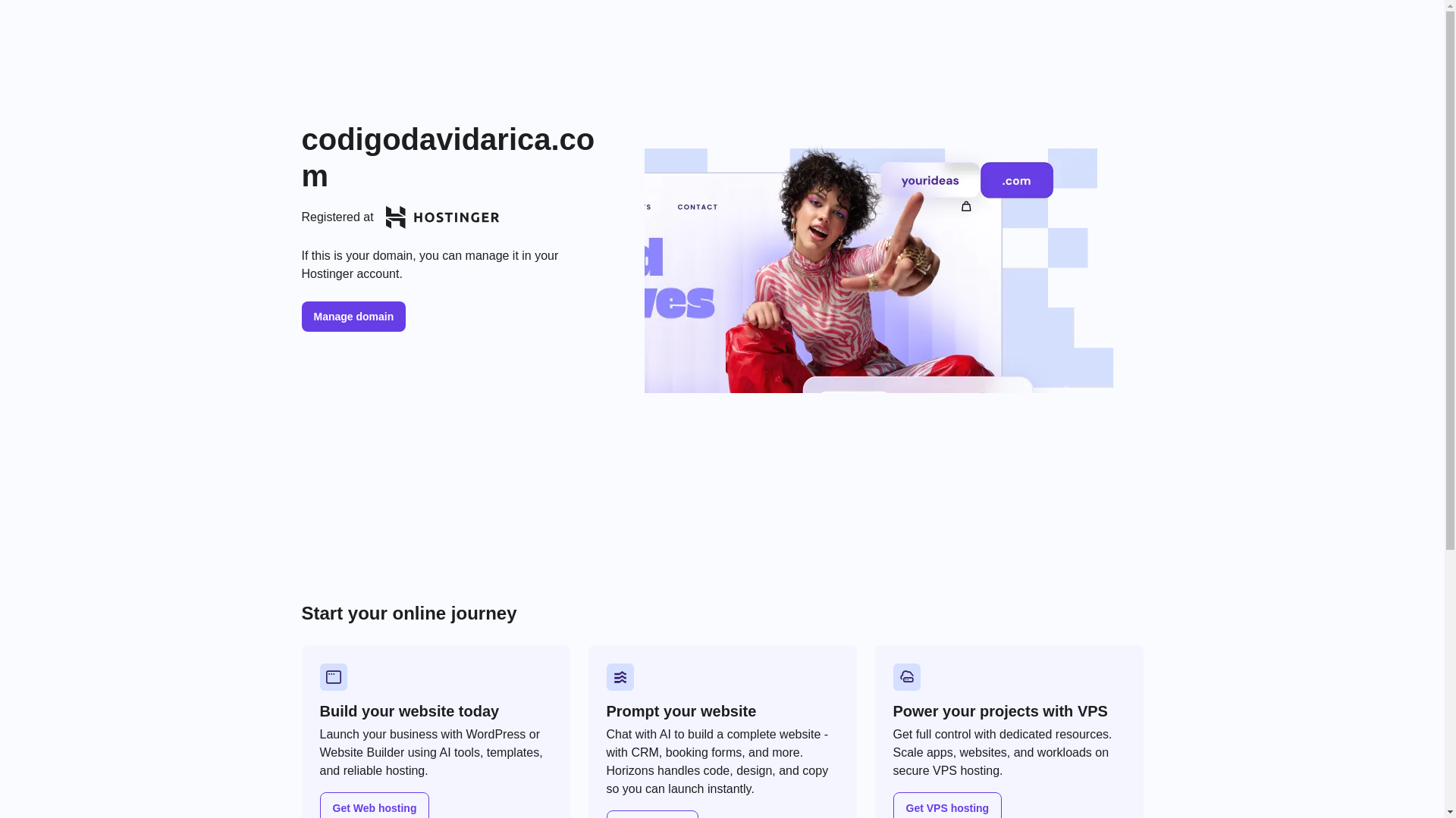website screenshot of https://codigodavidarica.com/