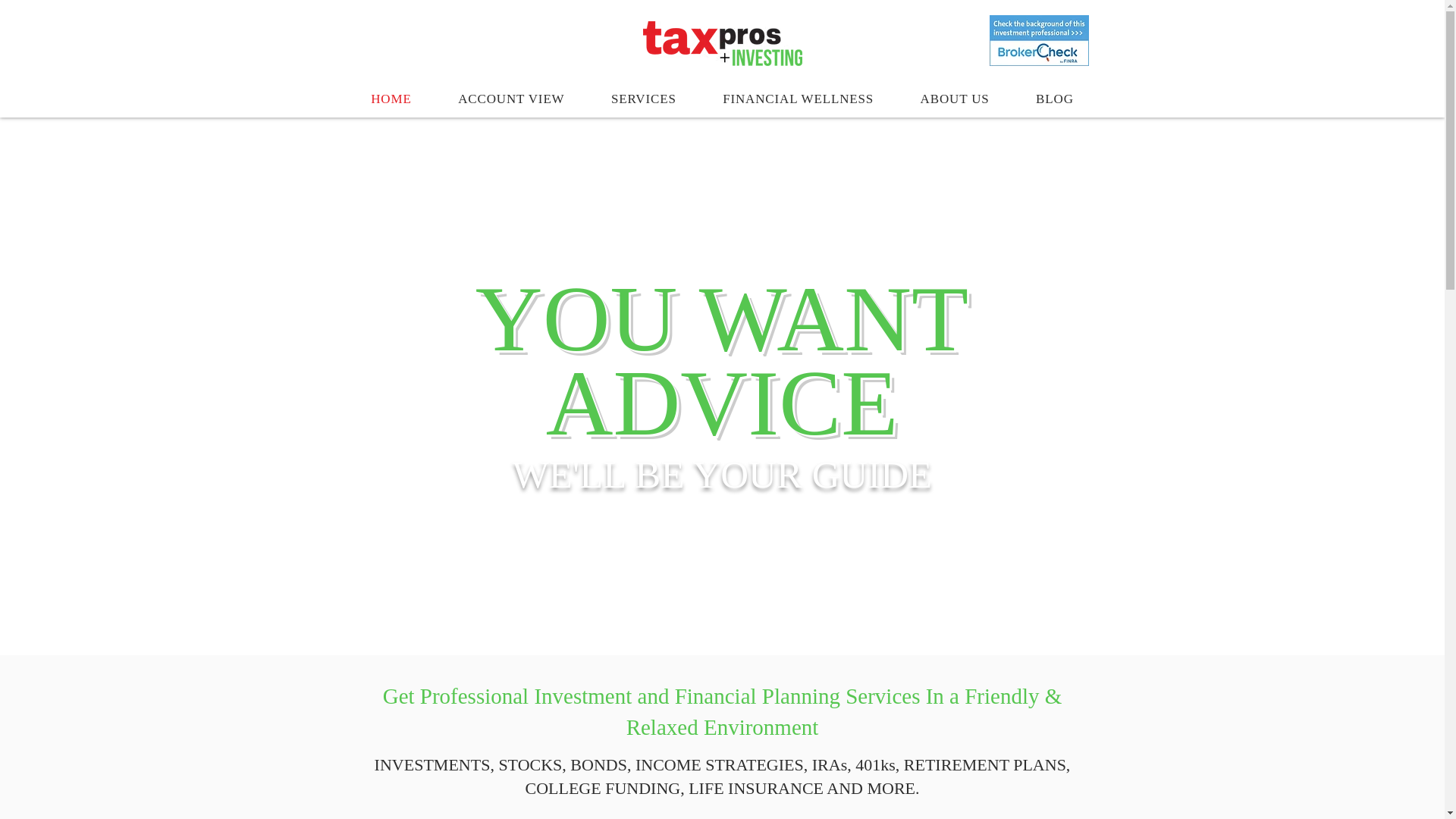 website screenshot of https://taxproswealthmanagement.com/